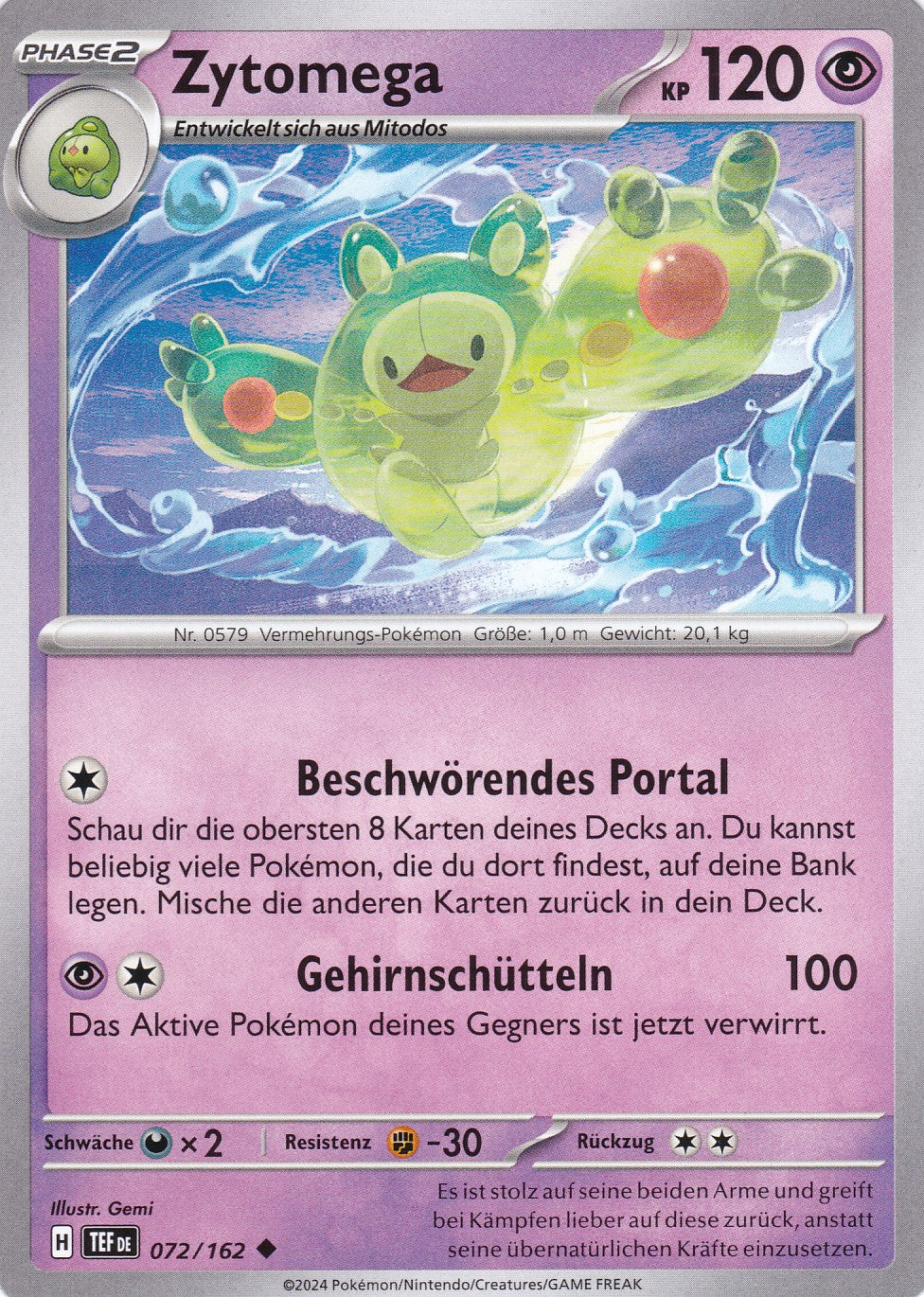 Zytomega - 72 / 218 - Uncommon - Gewalten der Zeit - Pokemon