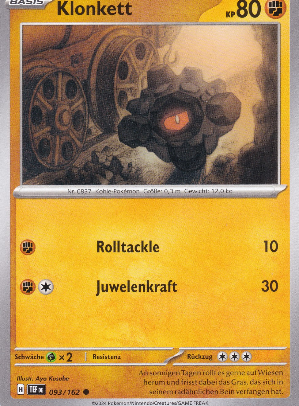 Klonkett - 93 / 218 - Common - Gewalten der Zeit - Pokemon