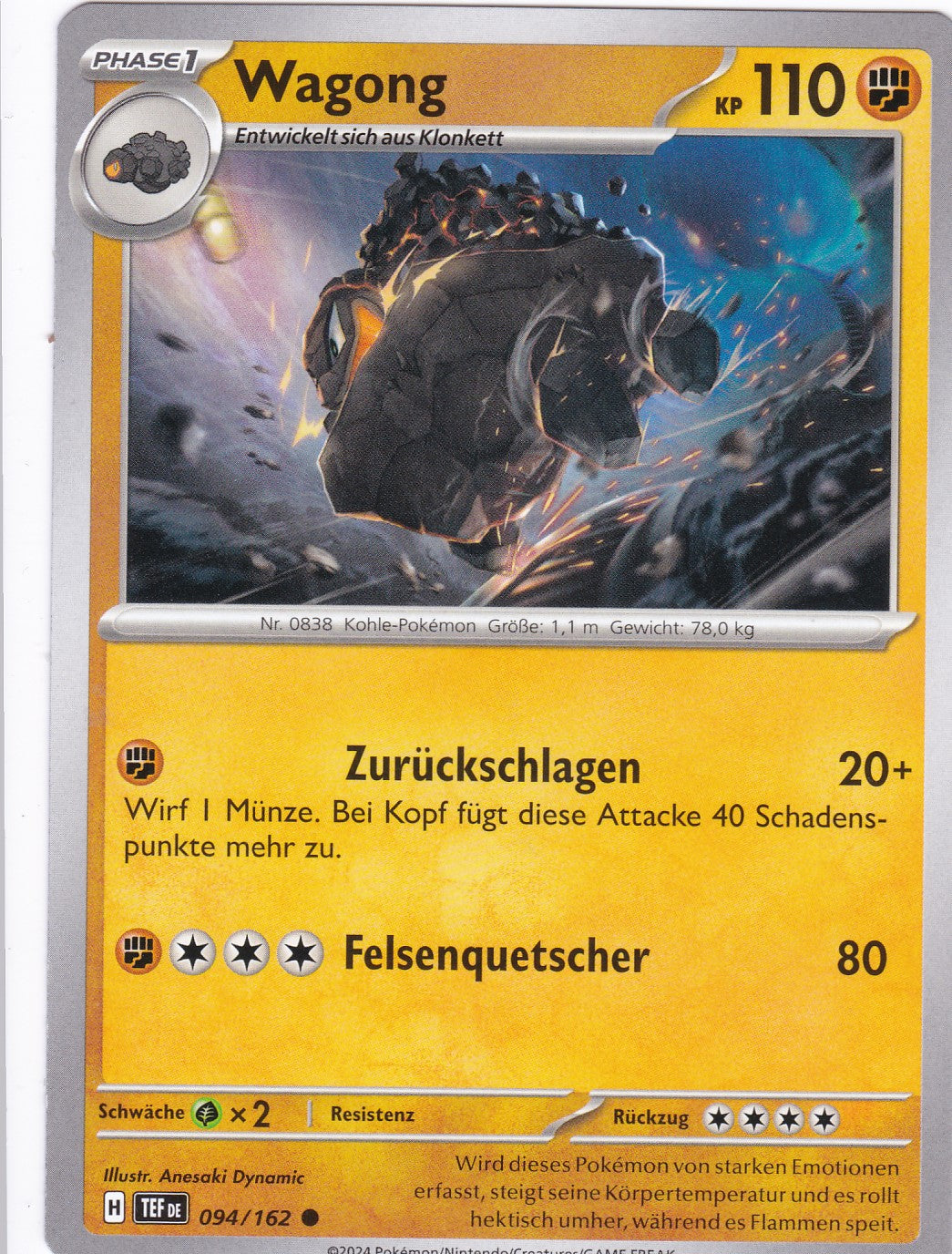 Wagong - 94 / 218 - Common - Gewalten der Zeit - Pokemon