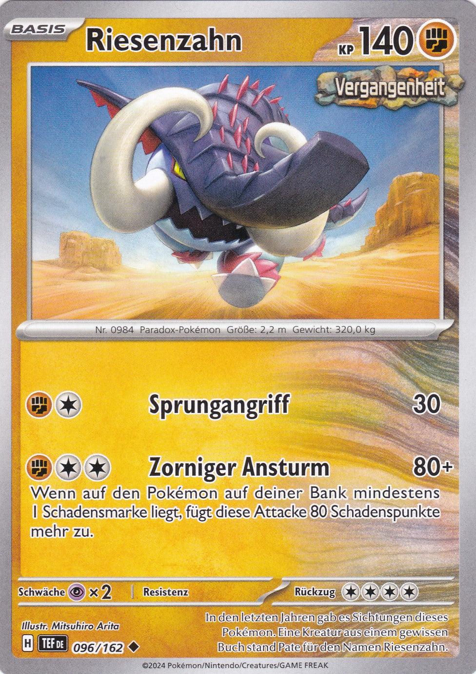 Riesenzahn - 96 / 218 - Uncommon - Gewalten der Zeit - Pokemon