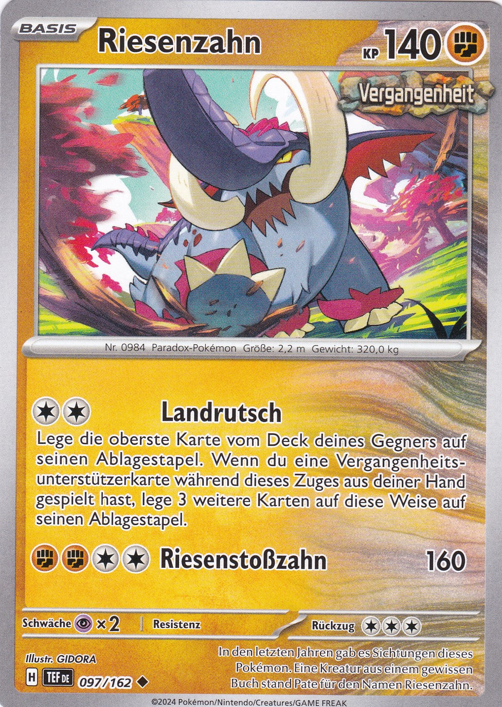 Riesenzahn - 97 / 218 - Uncommon - Gewalten der Zeit - Pokemon