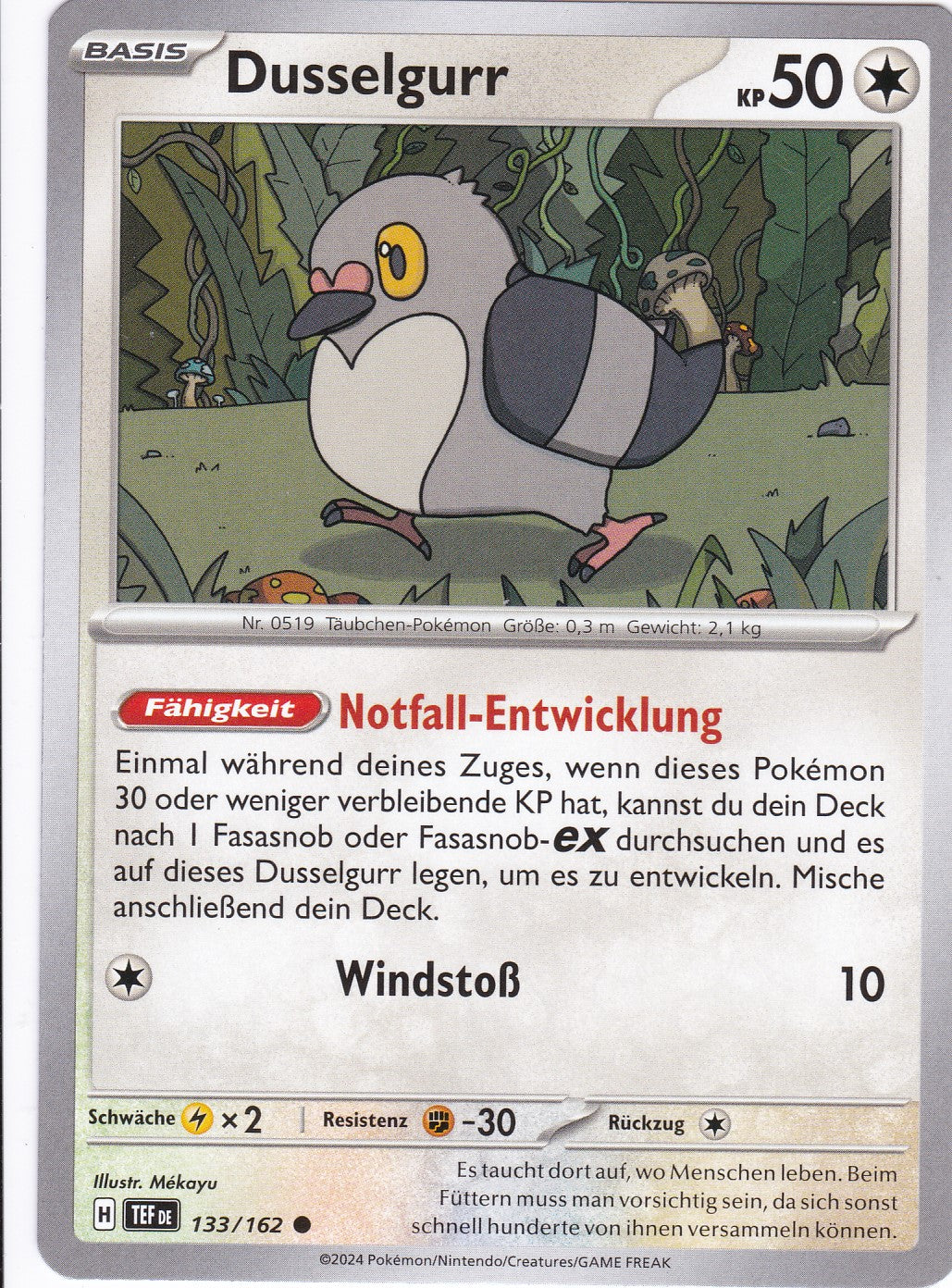 Dusselgurr - 133 / 218 - Common - Gewalten der Zeit - Pokemon