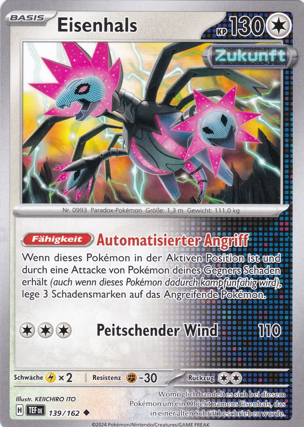 Eisenhals - 139 / 218 - Rare - Gewalten der Zeit - Pokemon