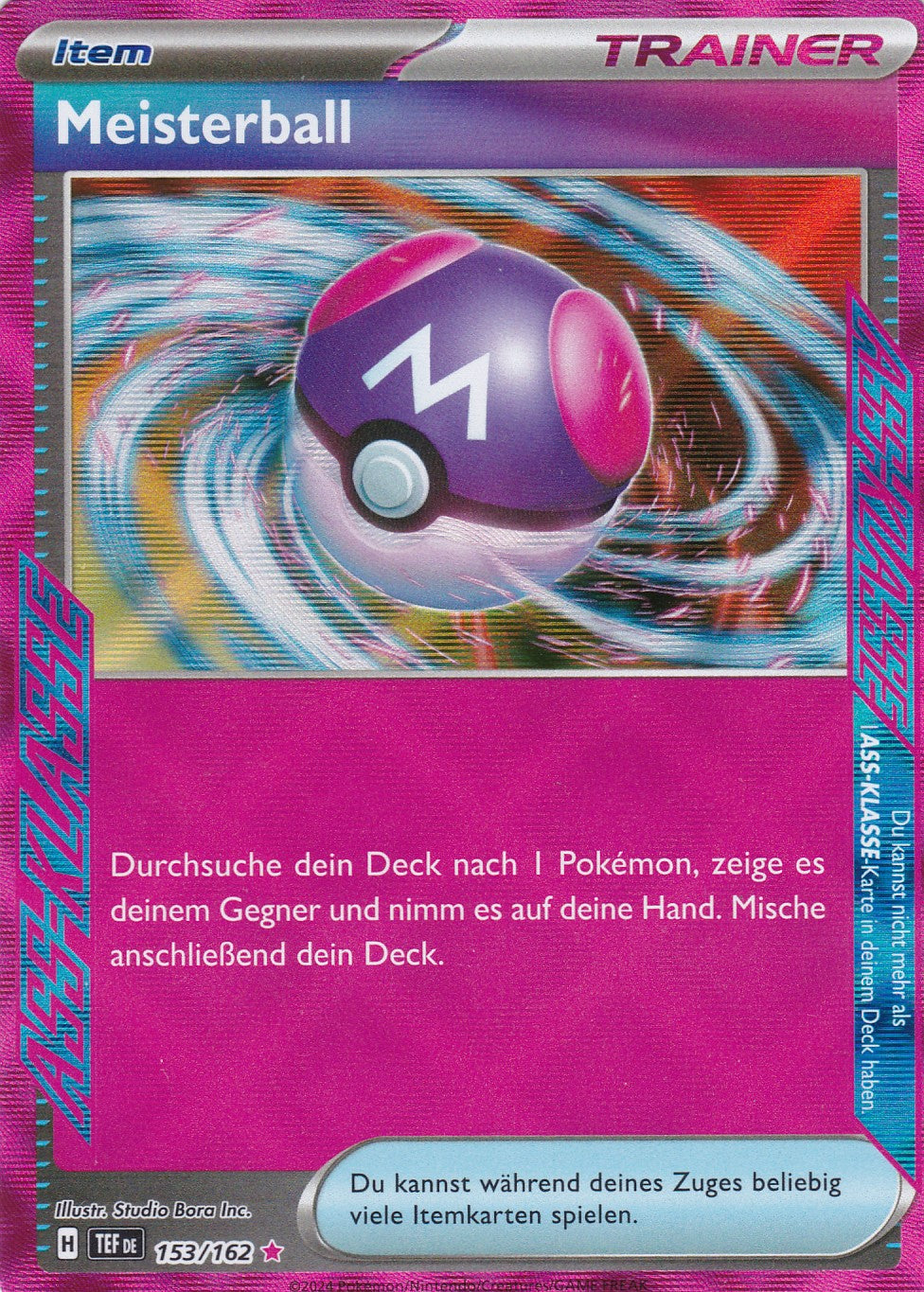 Meisterball - 153 / 218 - ACE Rare - Gewalten der Zeit - Pokemon