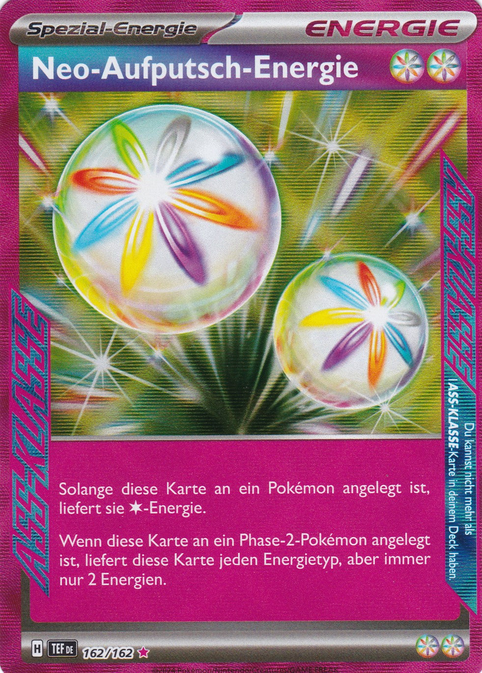 Neo-Aufputsch-Energie - 162 / 218 - ACE Rare - Gewalten der Zeit - Pokemon