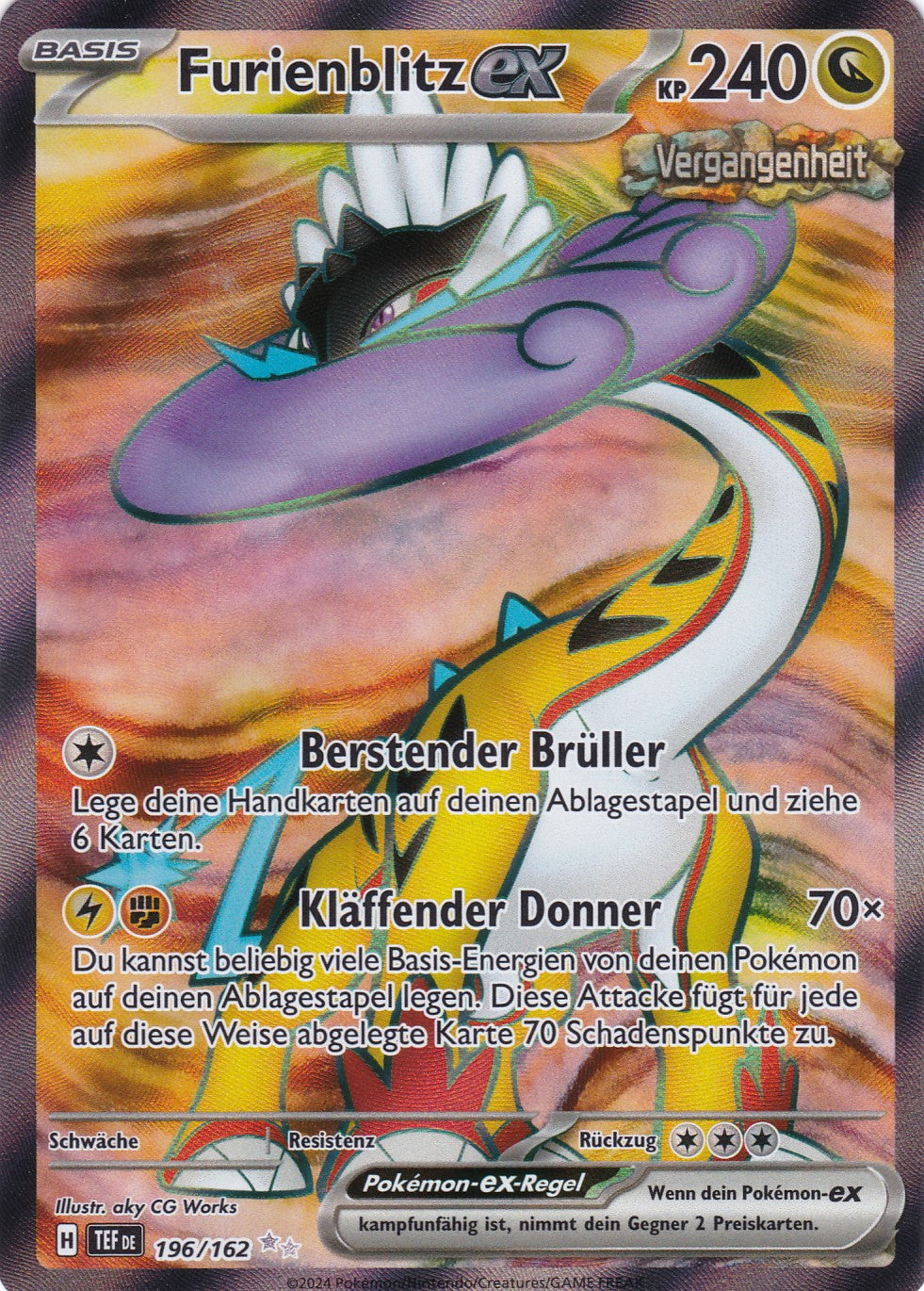 Furienblitz ex - 196 / 218 - Ultra Rare - Gewalten der Zeit - Pokemon