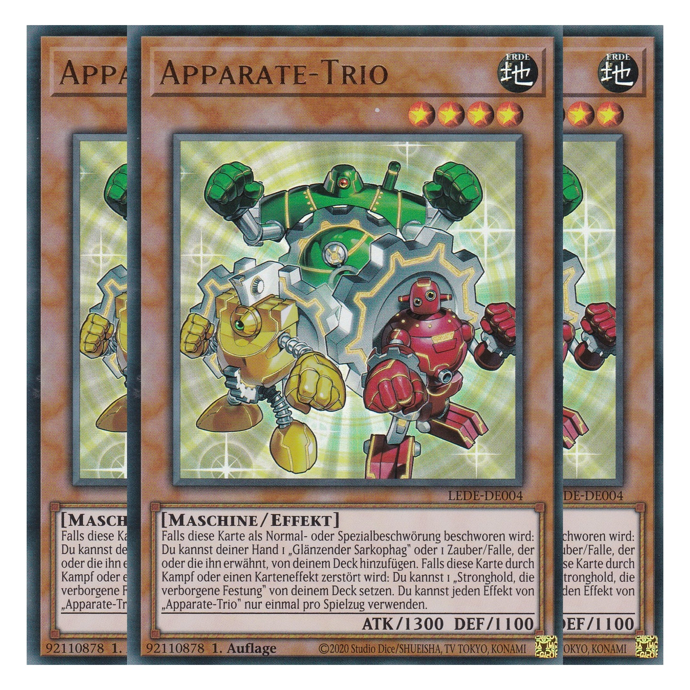 Apparate-Trio - LEDE-DE004 - Ultra Rare - Deutsch - 1. Auflage - Legacy of Destruction - Playset (3 Kopien) - Yu-Gi-Oh!