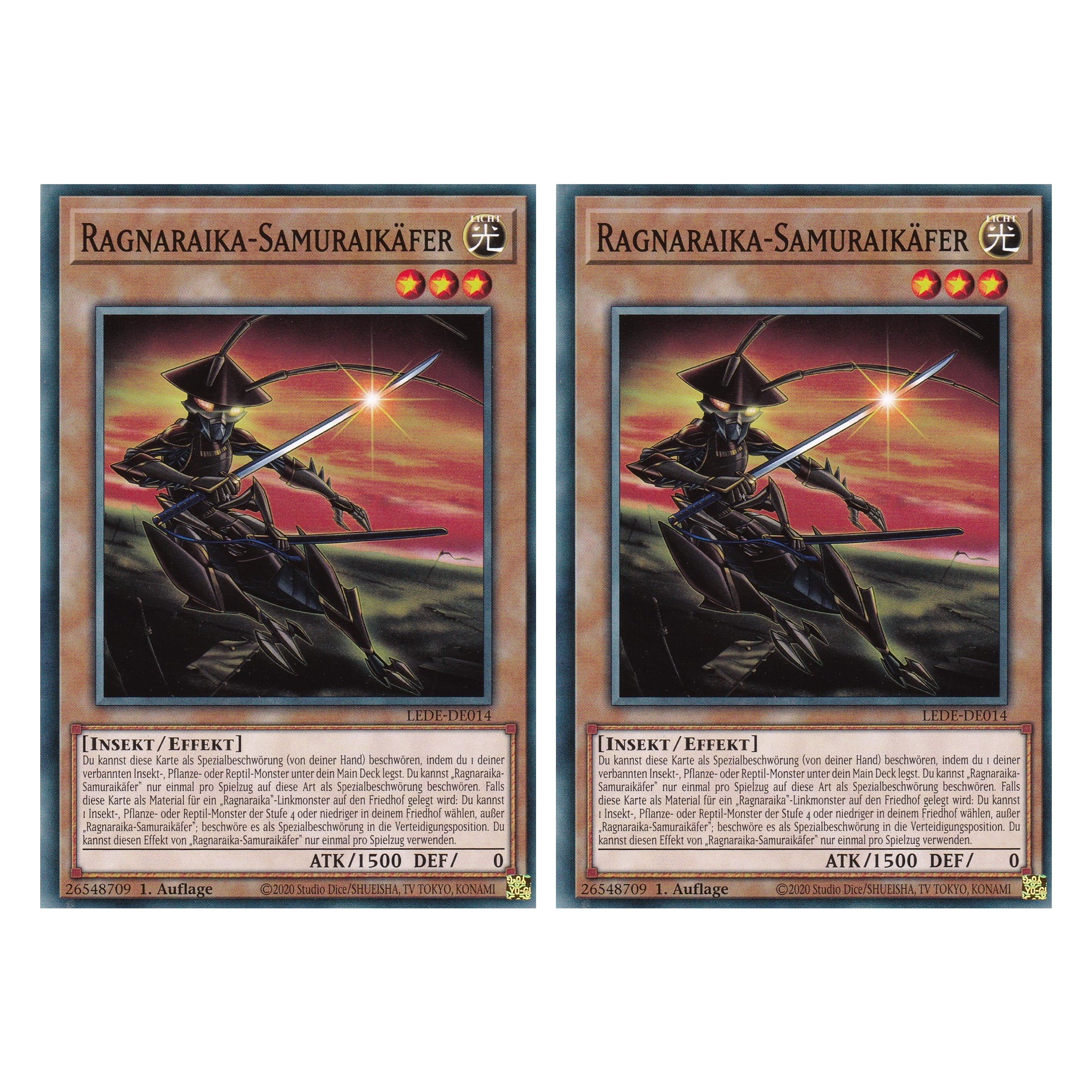 Ragnaraika-Samuraikäfer - LEDE-DE014 - Common - Deutsch - 1. Auflage - Legacy of Destruction - Duo Set (2 Stück) - Yu-Gi-Oh!