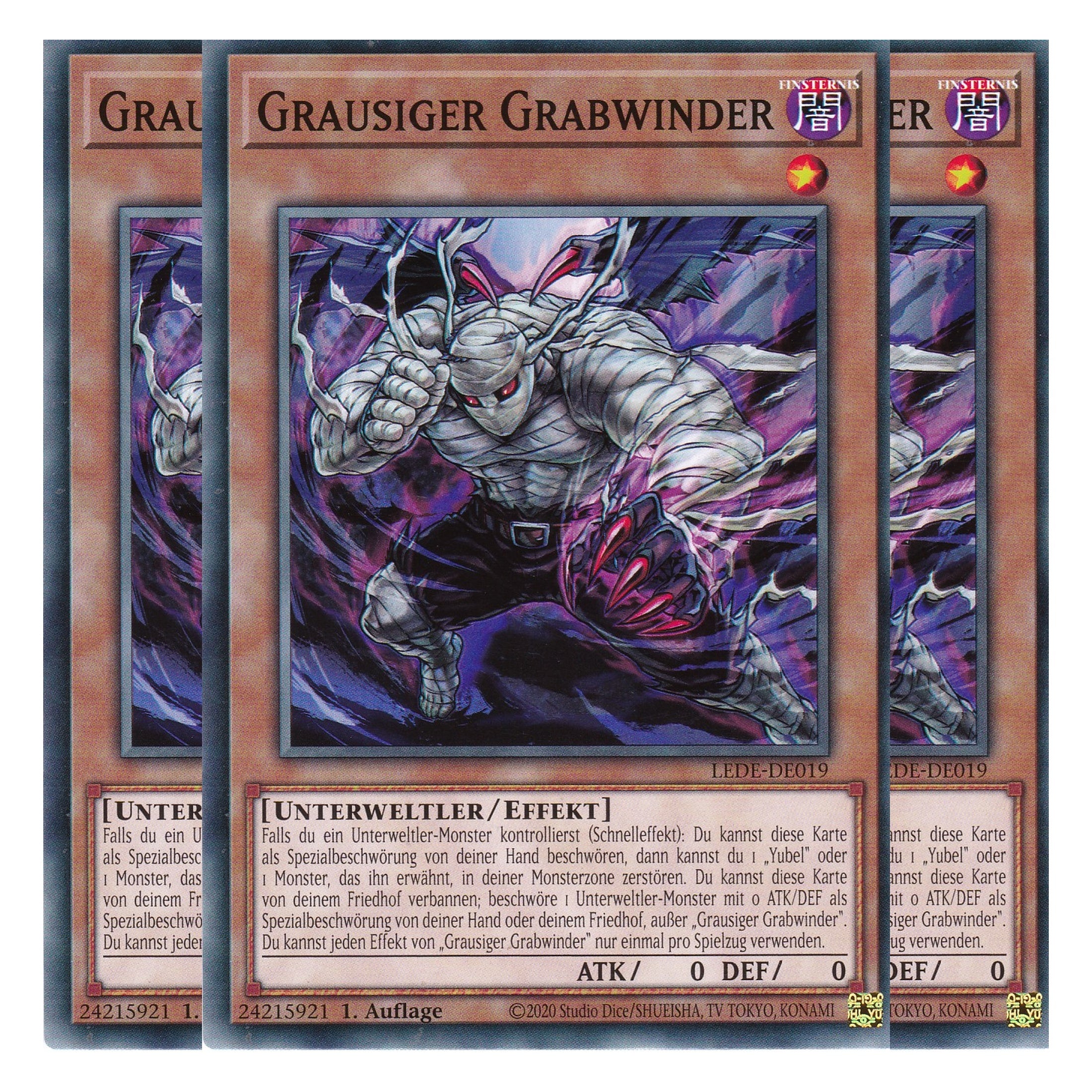 Grausiger Grabwinder - LEDE-DE019 - Common - Deutsch - 1. Auflage - Legacy of Destruction - Playset (3 Kopien) - Yu-Gi-Oh!