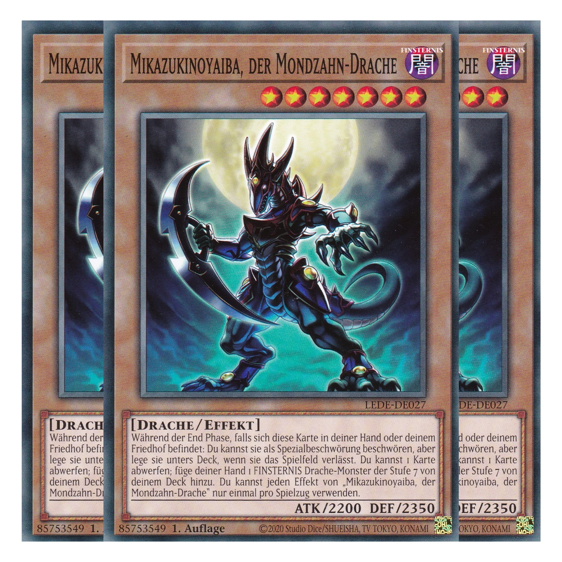Mizkazukinoyaiba, der Mondzahn-Drache - LEDE-DE027 - Common - Deutsch - 1. Auflage - Legacy of Destruction - Playset (3 Kopien) - Yu-Gi-Oh!