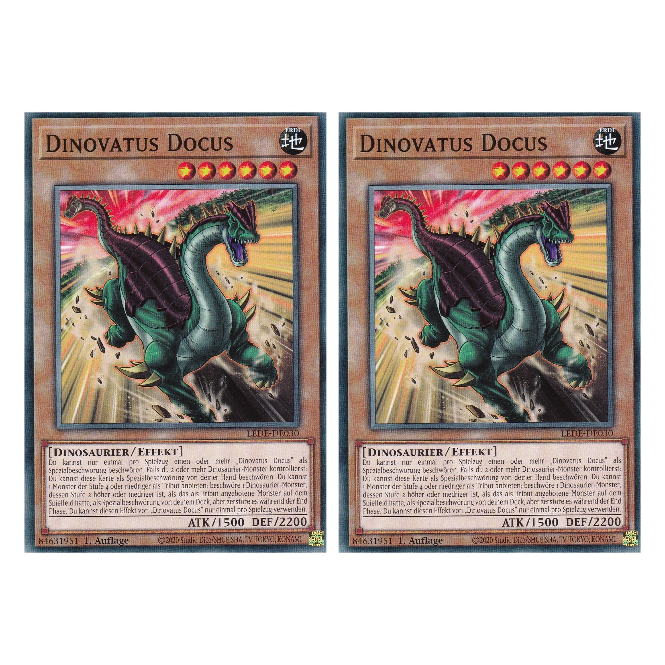 Dinovatus Docus - LEDE-DE030 - Common - Deutsch - 1. Auflage - Legacy of Destruction - Duo Set (2 Stück) - Yu-Gi-Oh!