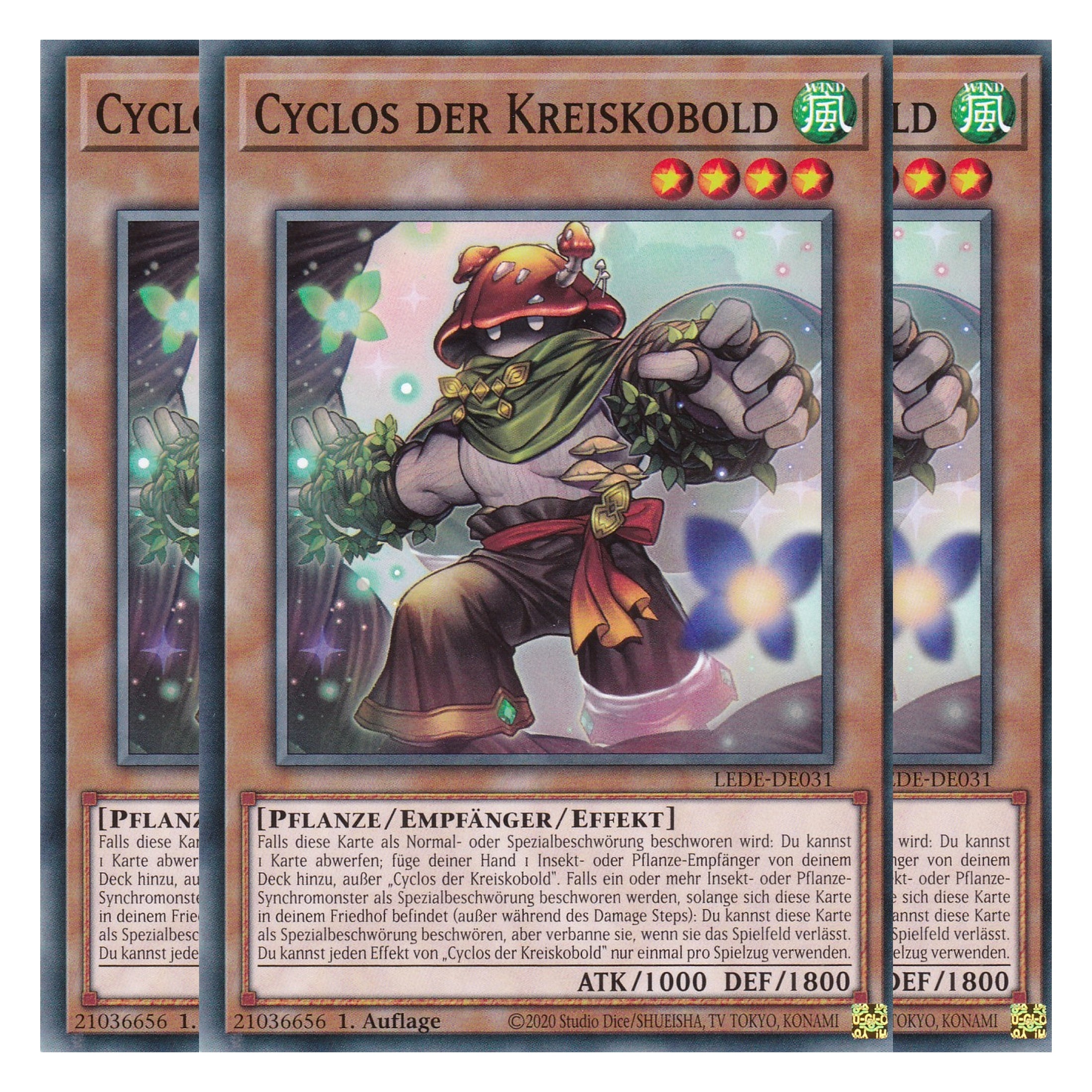 Cyclos der Kreiskobold - LEDE-DE032 - Super Rare - Deutsch - 1. Auflage - Legacy of Destruction - Playset (3 Kopien) - Yu-Gi-Oh!