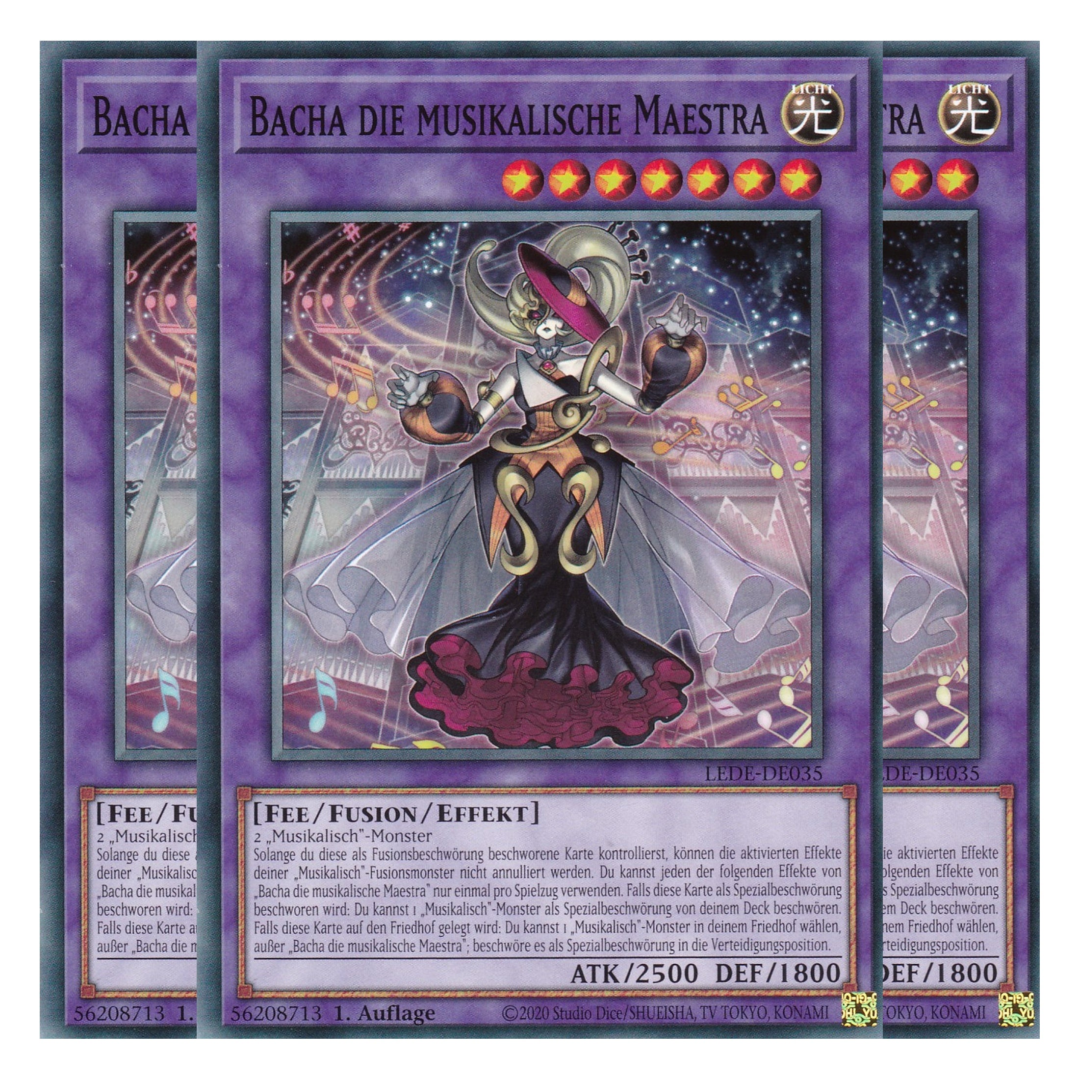Bacha die Musikalische Maestra - LEDE-DE035 - Common - Deutsch - 1. Auflage - Legacy of Destruction - Playset (3 Kopien) - Yu-Gi-Oh!