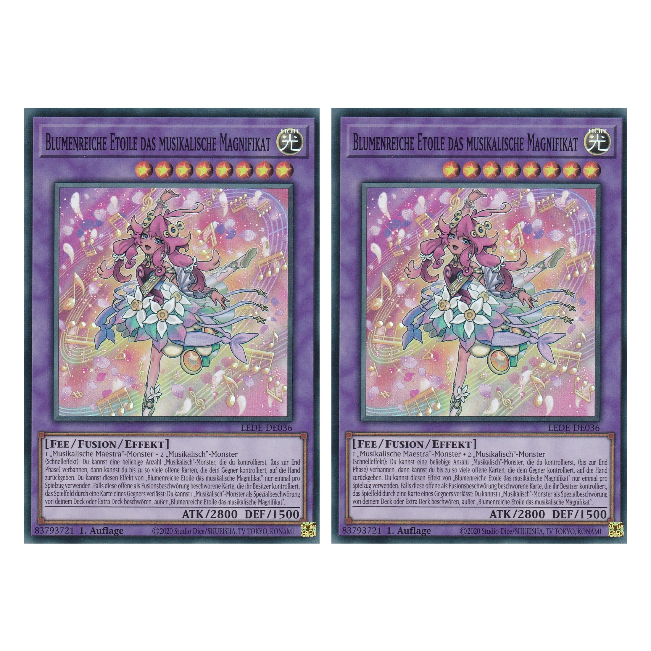 Blumenreiche Etoile das Musikalische Magnifikat - LEDE-DE036 - Super Rare - Deutsch - 1. Auflage - Legacy of Destruction - Duo Set (2 Stück) - Yu-Gi-Oh!