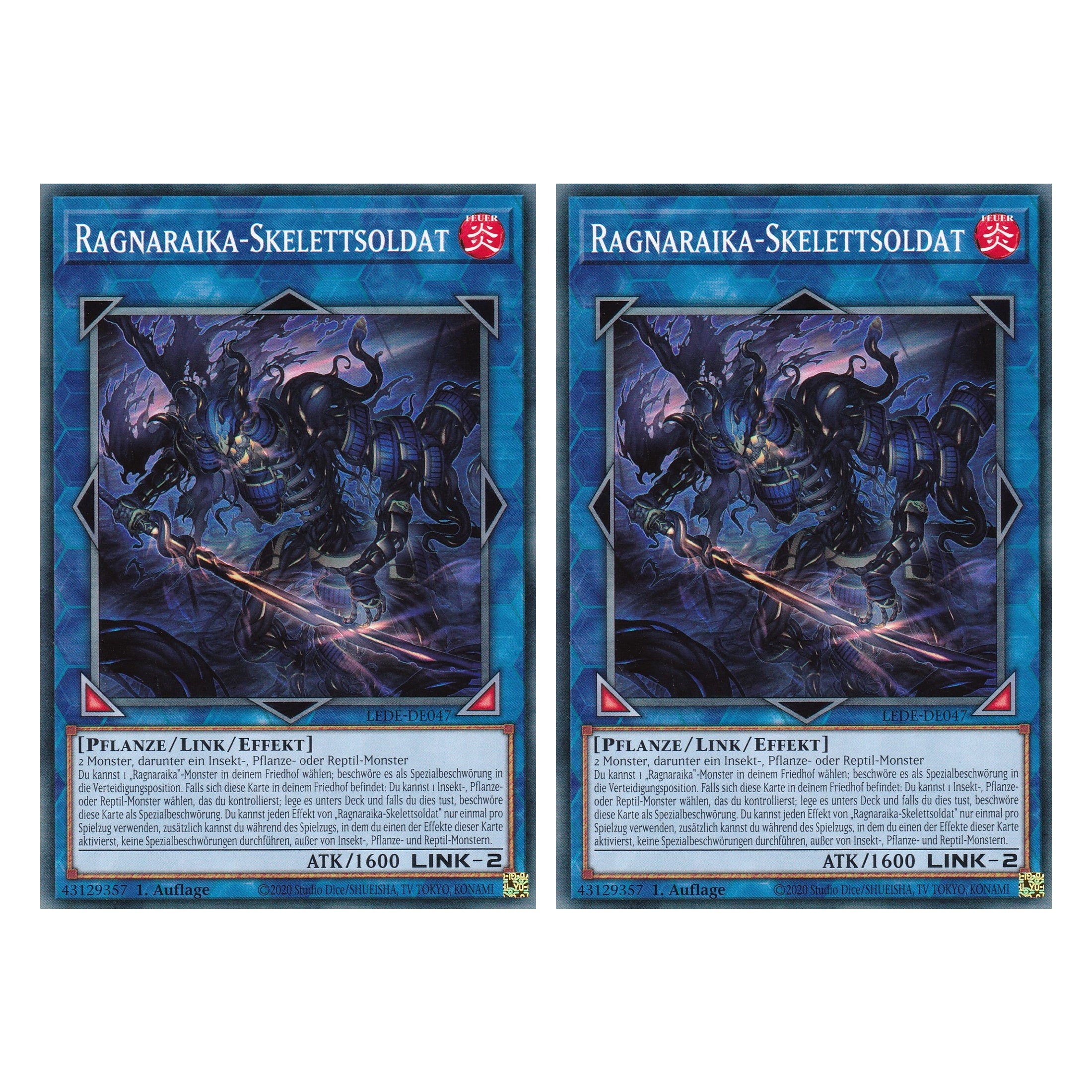 Ragnaraika-Skelettsoldat - LEDE-DE047 - Common - Deutsch - 1. Auflage - Legacy of Destruction - Duo Set (2 Stück) - Yu-Gi-Oh!