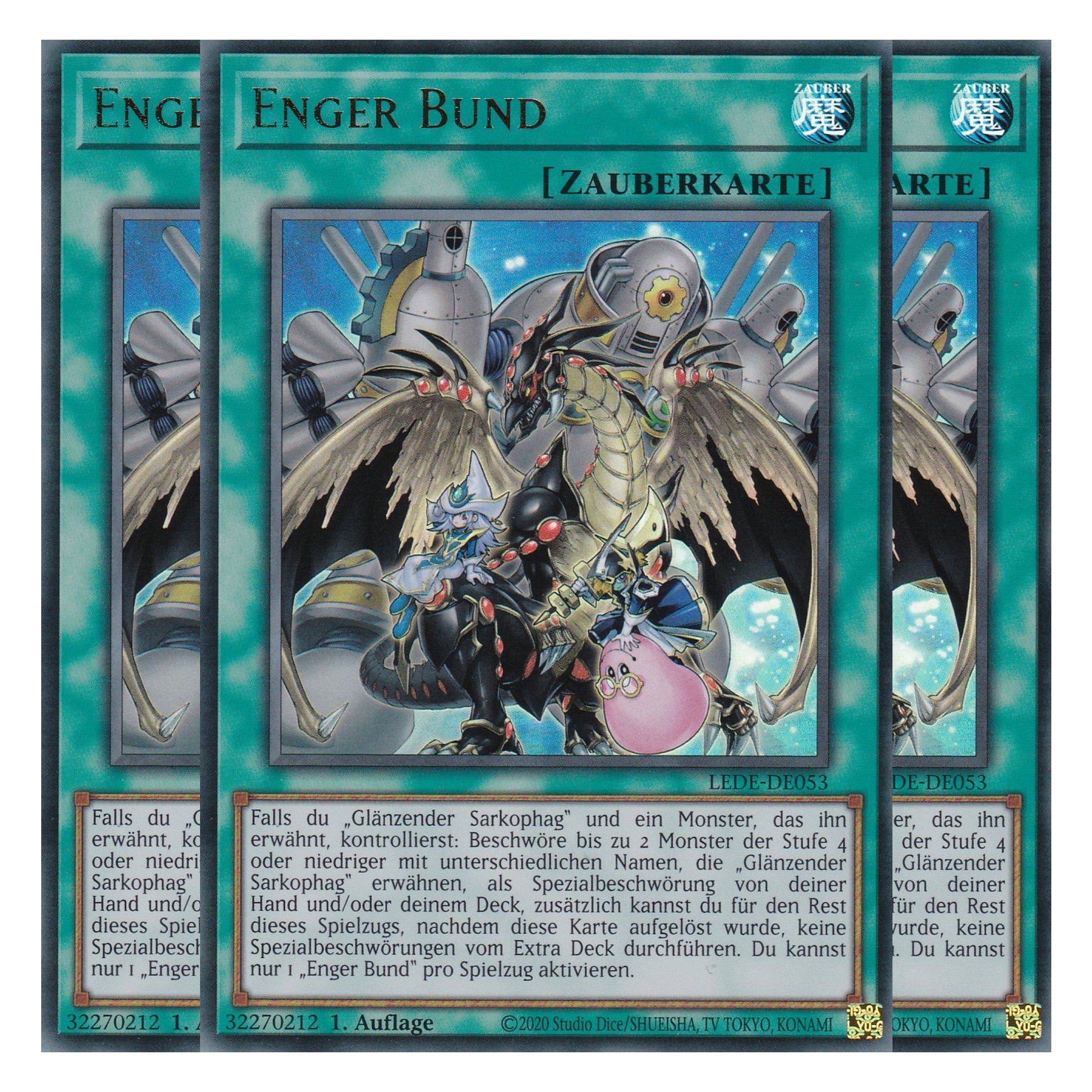 Enger Bund - LEDE-DE053 - Ultra Rare - Deutsch - 1. Auflage - Legacy of Destruction - Playset (3 Kopien) - Yu-Gi-Oh!