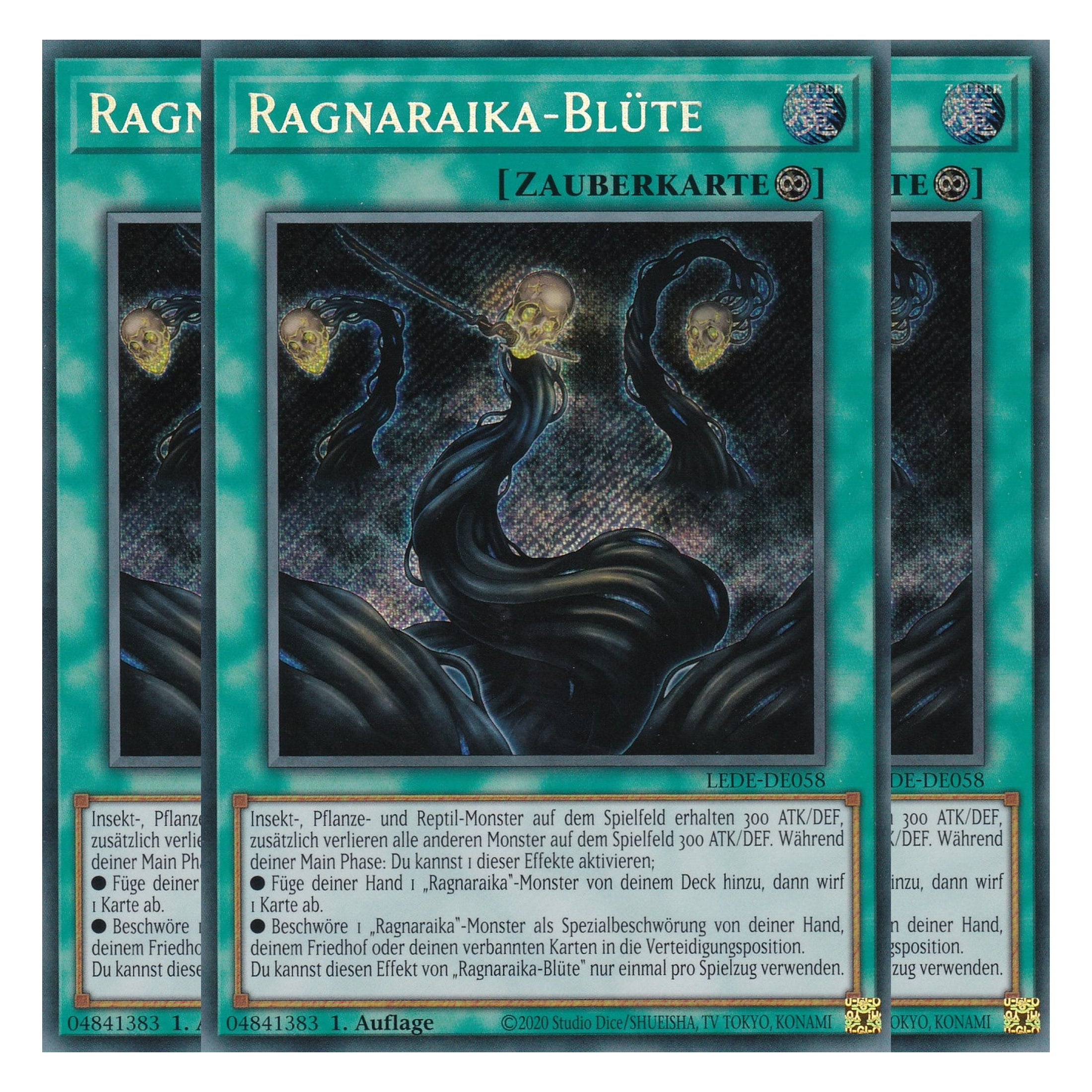 Ragnaraika-Blüte - LEDE-DE058 - Secret Rare - Deutsch - 1. Auflage - Legacy of Destruction - Playset (3 Kopien) - Yu-Gi-Oh!