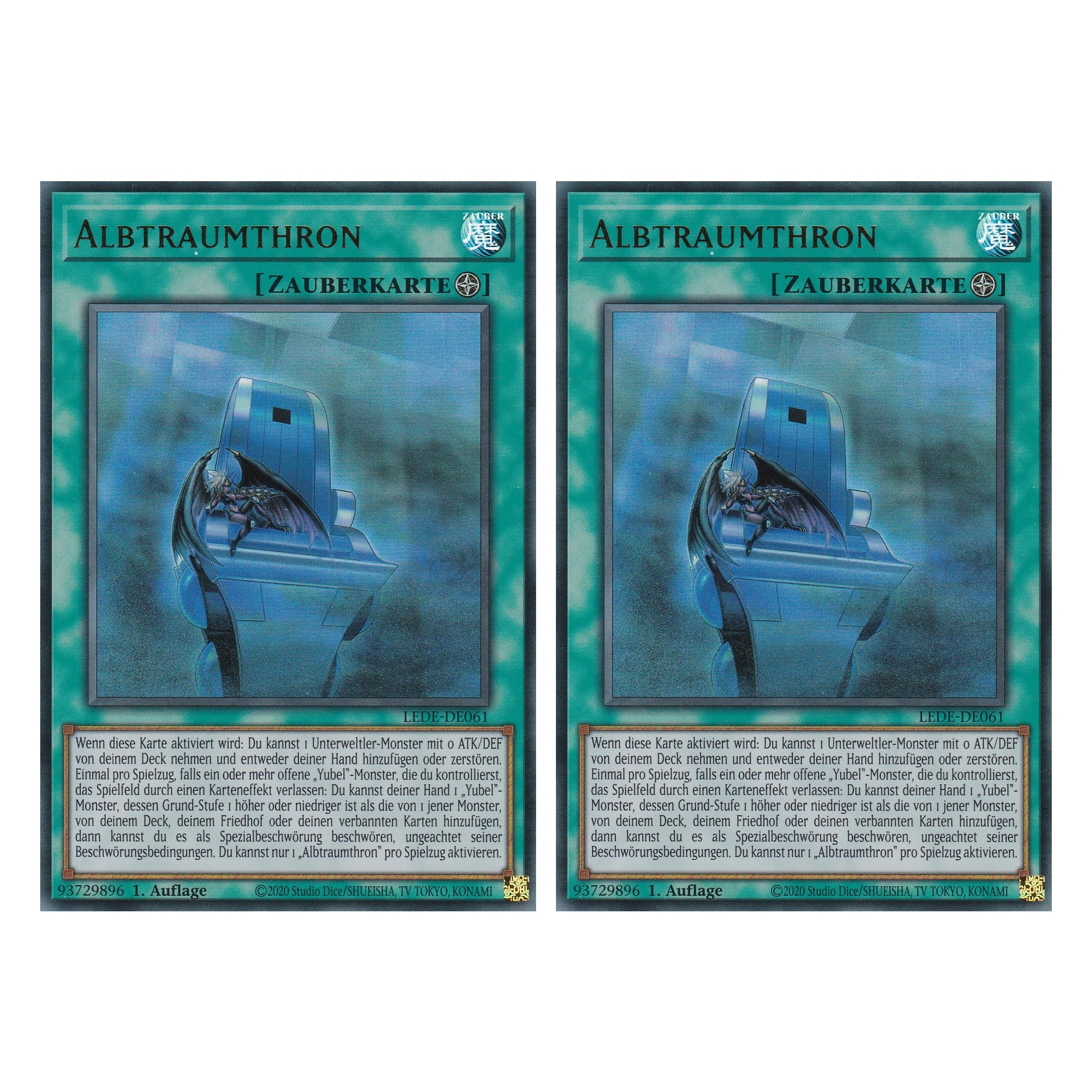 Albtraumthron - LEDE-DE061 - Ultra Rare - Deutsch - 1. Auflage - Legacy of Destruction - Duo Set (2 Stück) - Yu-Gi-Oh!