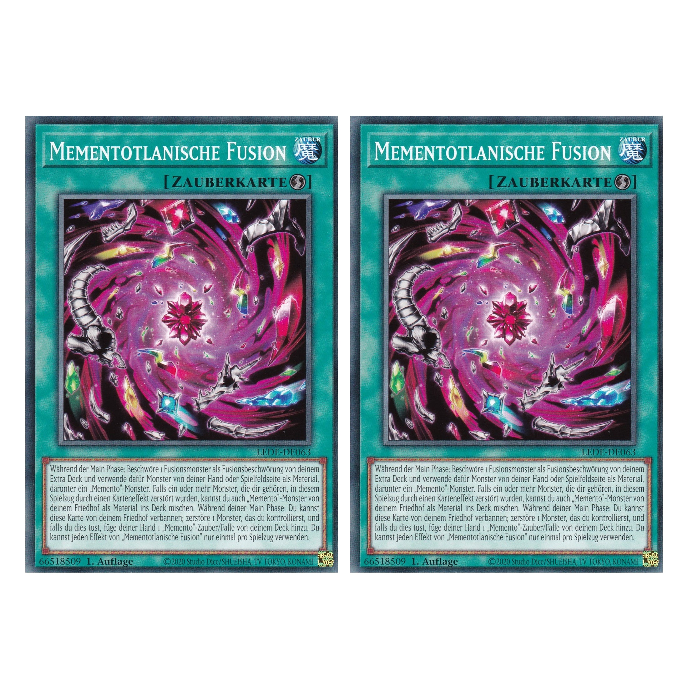 Mementotlanische Fusion - LEDE-DE063 - Common - Deutsch - 1. Auflage - Legacy of Destruction - Duo Set (2 Stück) - Yu-Gi-Oh!