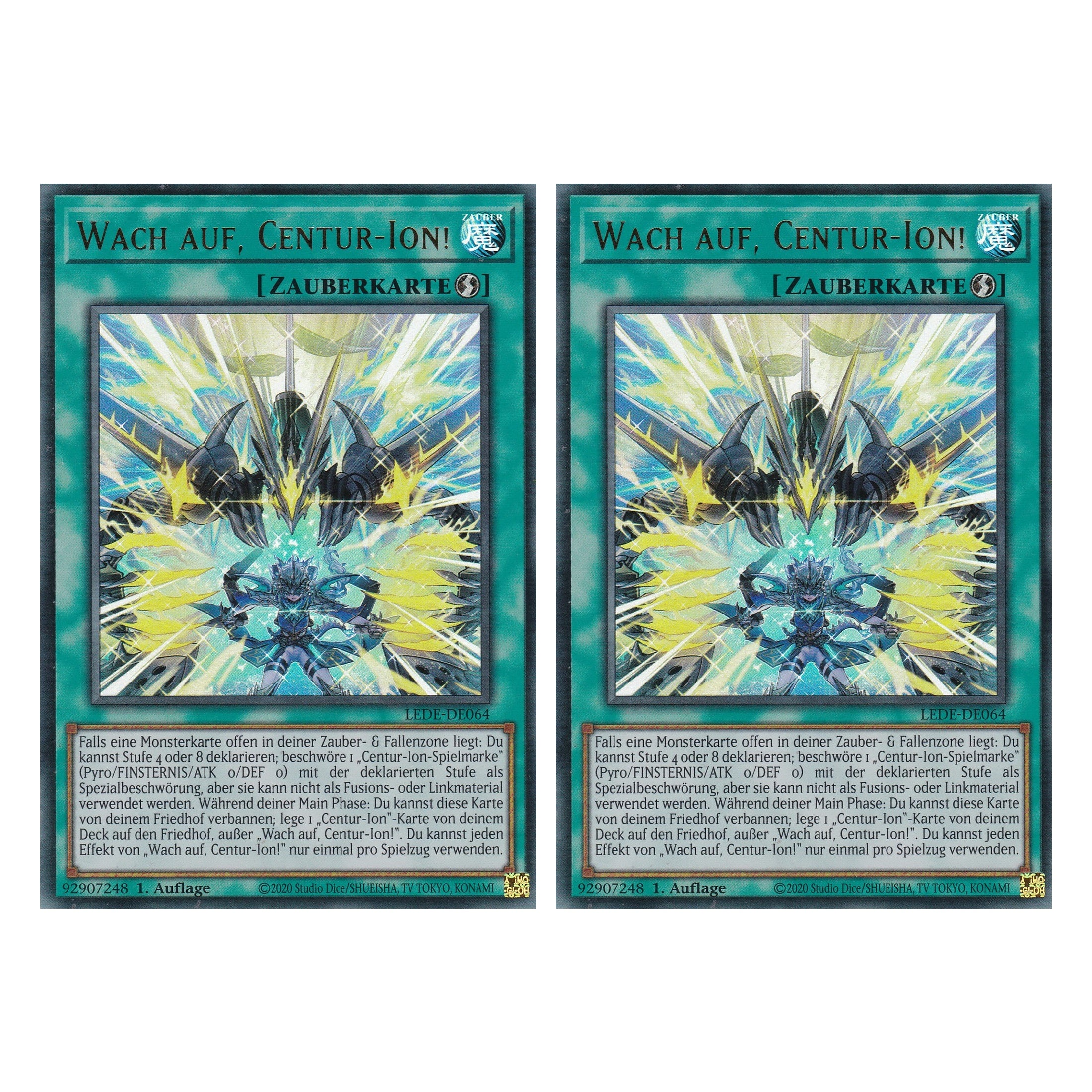 Wach auf, Centur-Ion! - LEDE-DE064 - Ultra Rare - Deutsch - 1. Auflage - Legacy of Destruction - Duo Set (2 Stück) - Yu-Gi-Oh!