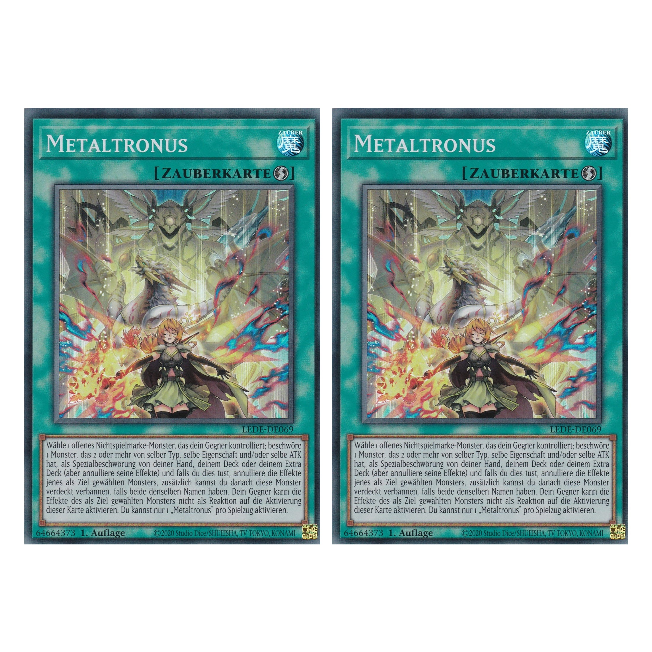 Metaltronus - LEDE-DE069 - Super Rare - Deutsch - 1. Auflage - Legacy of Destruction - Duo Set (2 Stück) - Yu-Gi-Oh!