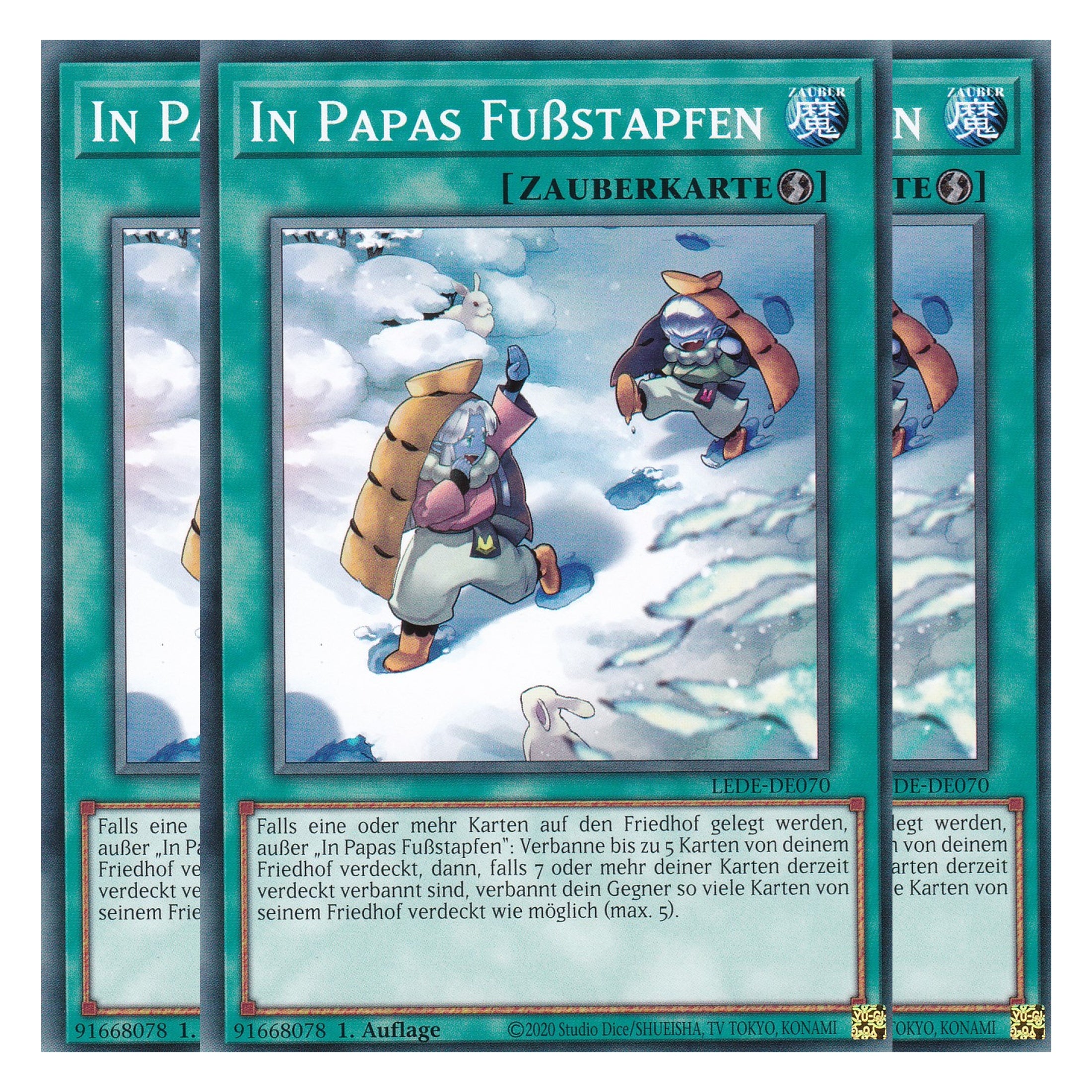 In Papas Fußstapfen - LEDE-DE070 - Common - Deutsch - 1. Auflage - Legacy of Destruction - Playset (3 Kopien) - Yu-Gi-Oh!