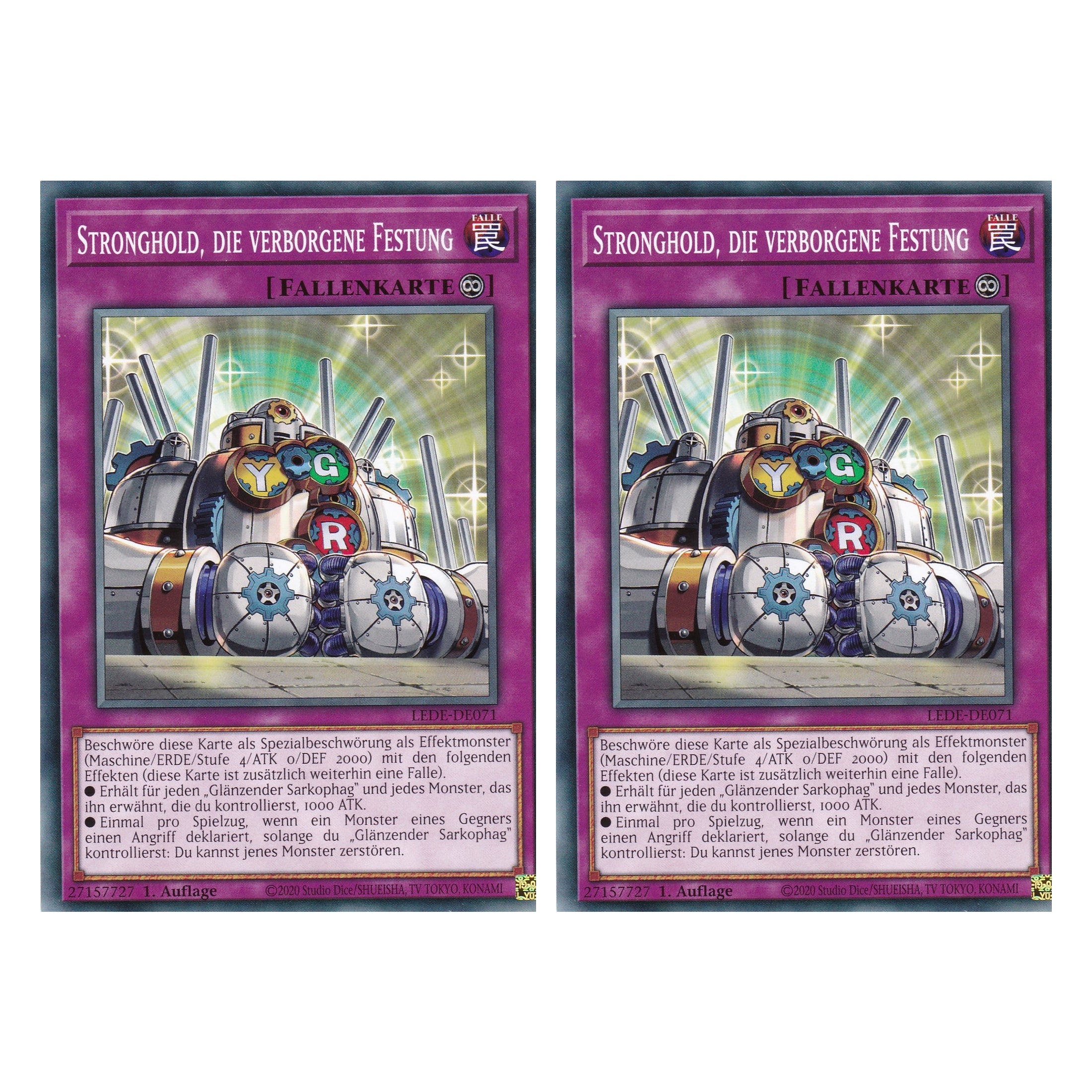 Stronghold, die verborgene Festung - LEDE-DE071 - Common - Deutsch - 1. Auflage - Legacy of Destruction - Duo Set (2 Stück) - Yu-Gi-Oh!