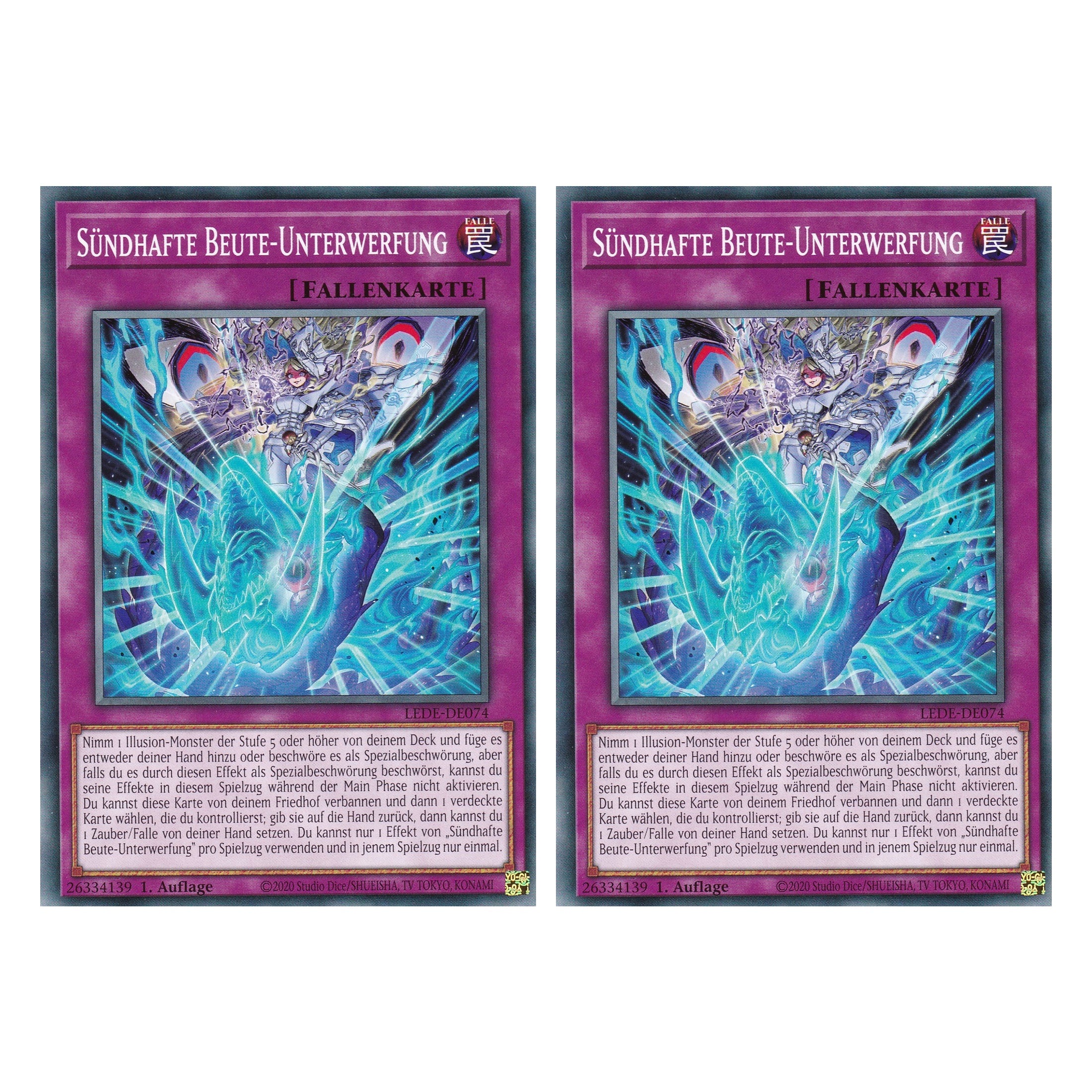 Sündhafte Beute-Unterwerfung - LEDE-DE074 - Common - Deutsch - 1. Auflage - Legacy of Destruction - Duo Set (2 Stück) - Yu-Gi-Oh!