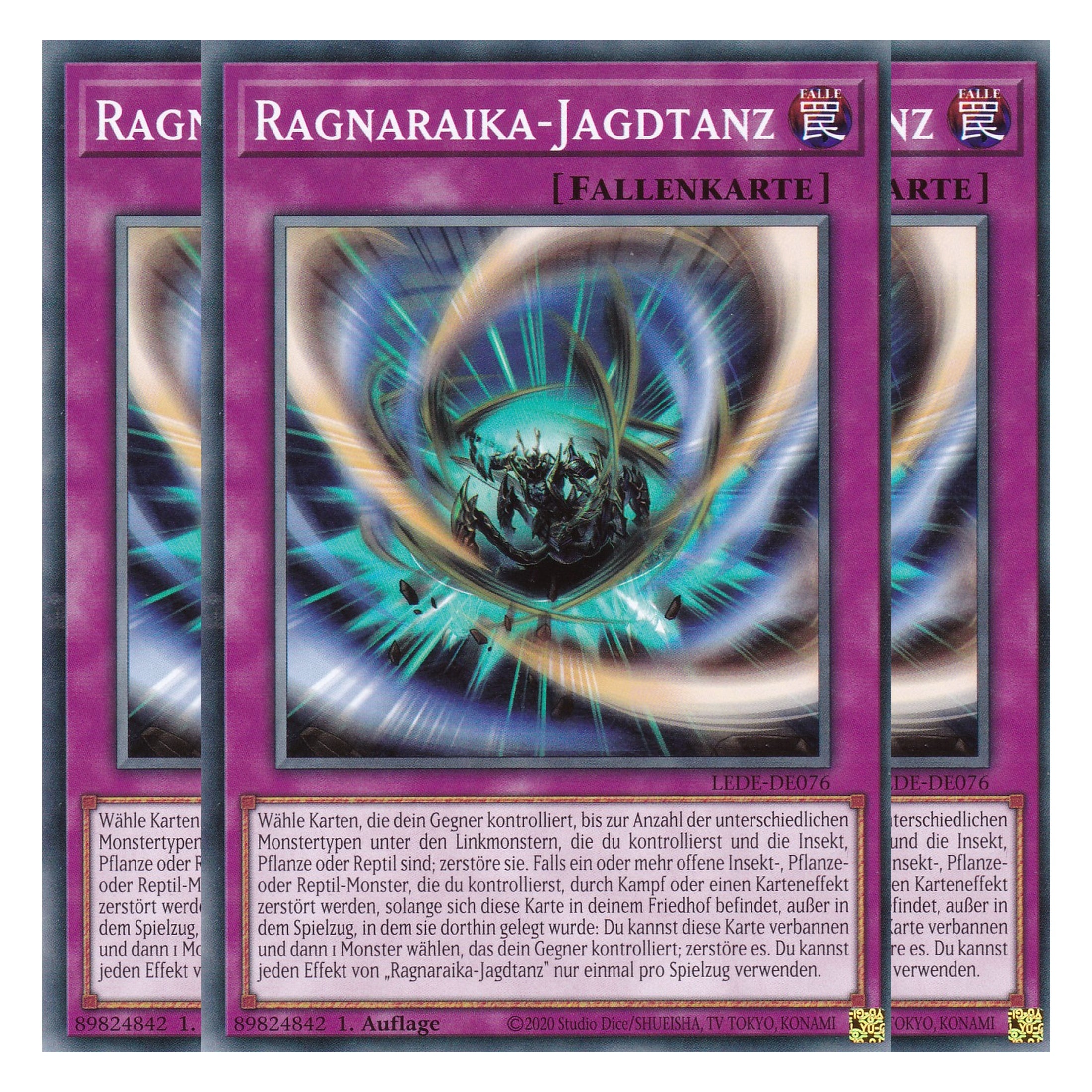 Ragnaraika-Jagftanz - LEDE-DE076 - Common - Deutsch - 1. Auflage - Legacy of Destruction - Playset (3 Kopien) - Yu-Gi-Oh!