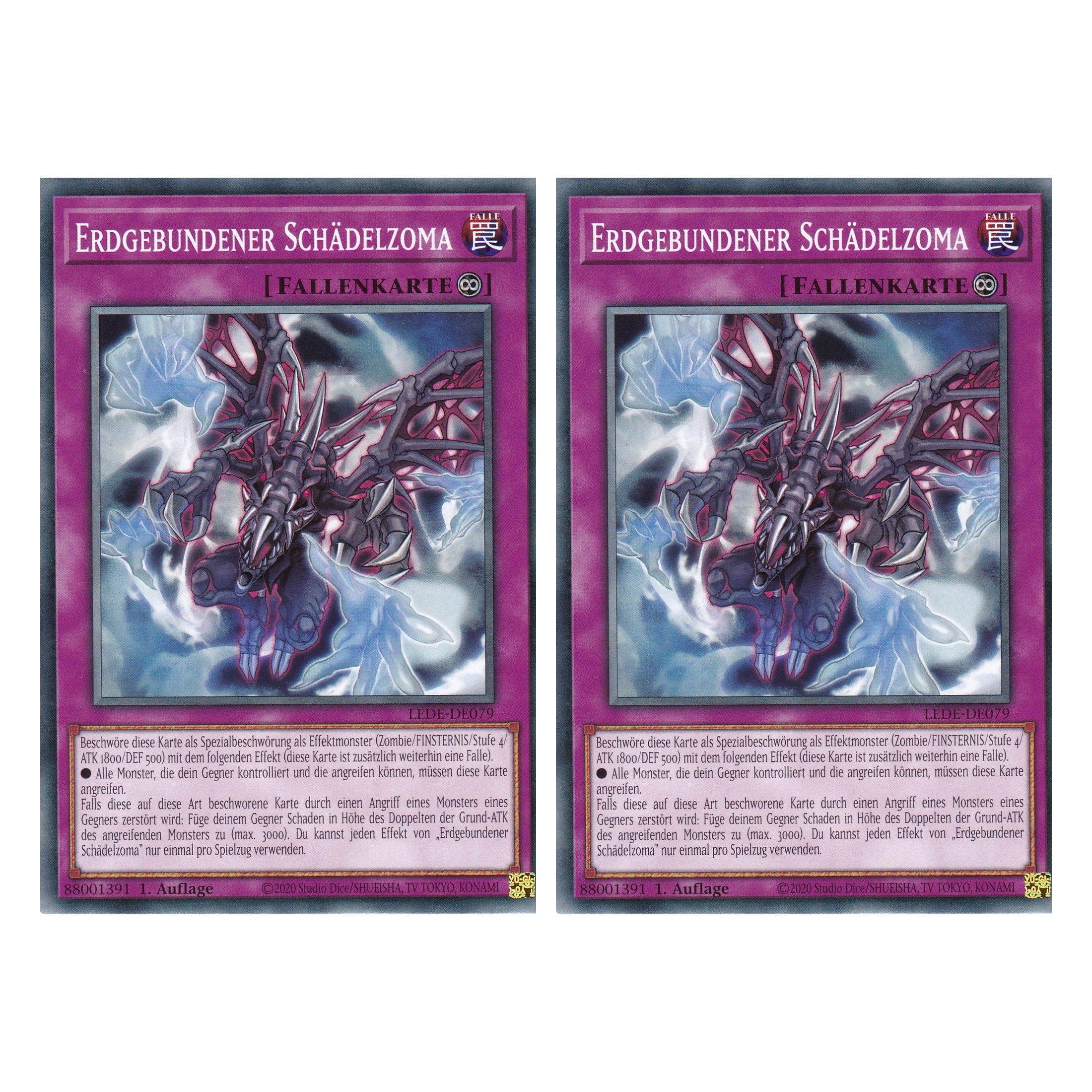 Erdgebundener Schädelzoma - LEDE-DE079 - Common - Deutsch - 1. Auflage - Legacy of Destruction - Duo Set (2 Stück) - Yu-Gi-Oh!