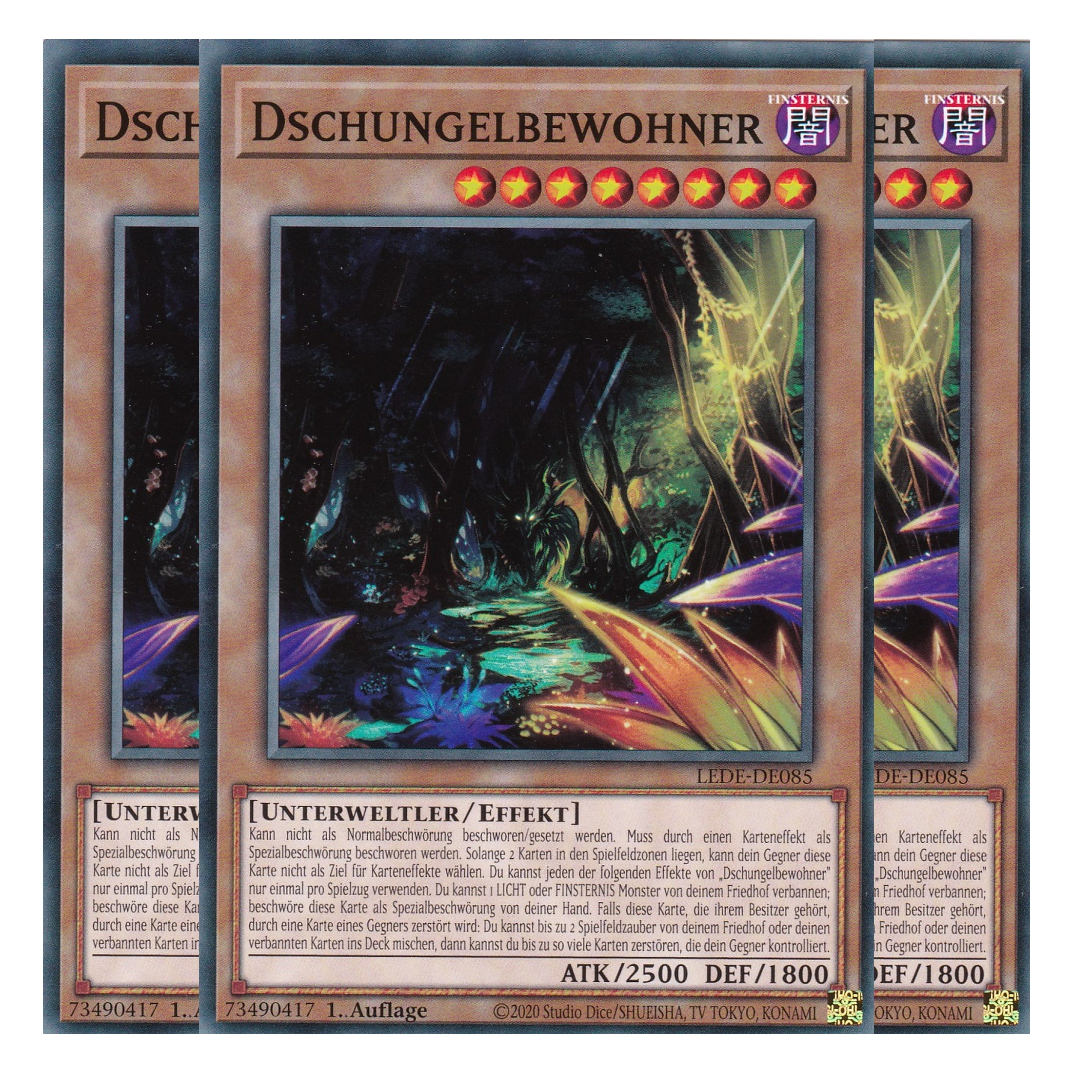 Dschungelbewohner - LEDE-DE085 - Common - Deutsch - 1. Auflage - Legacy of Destruction - Playset (3 Kopien) - Yu-Gi-Oh!