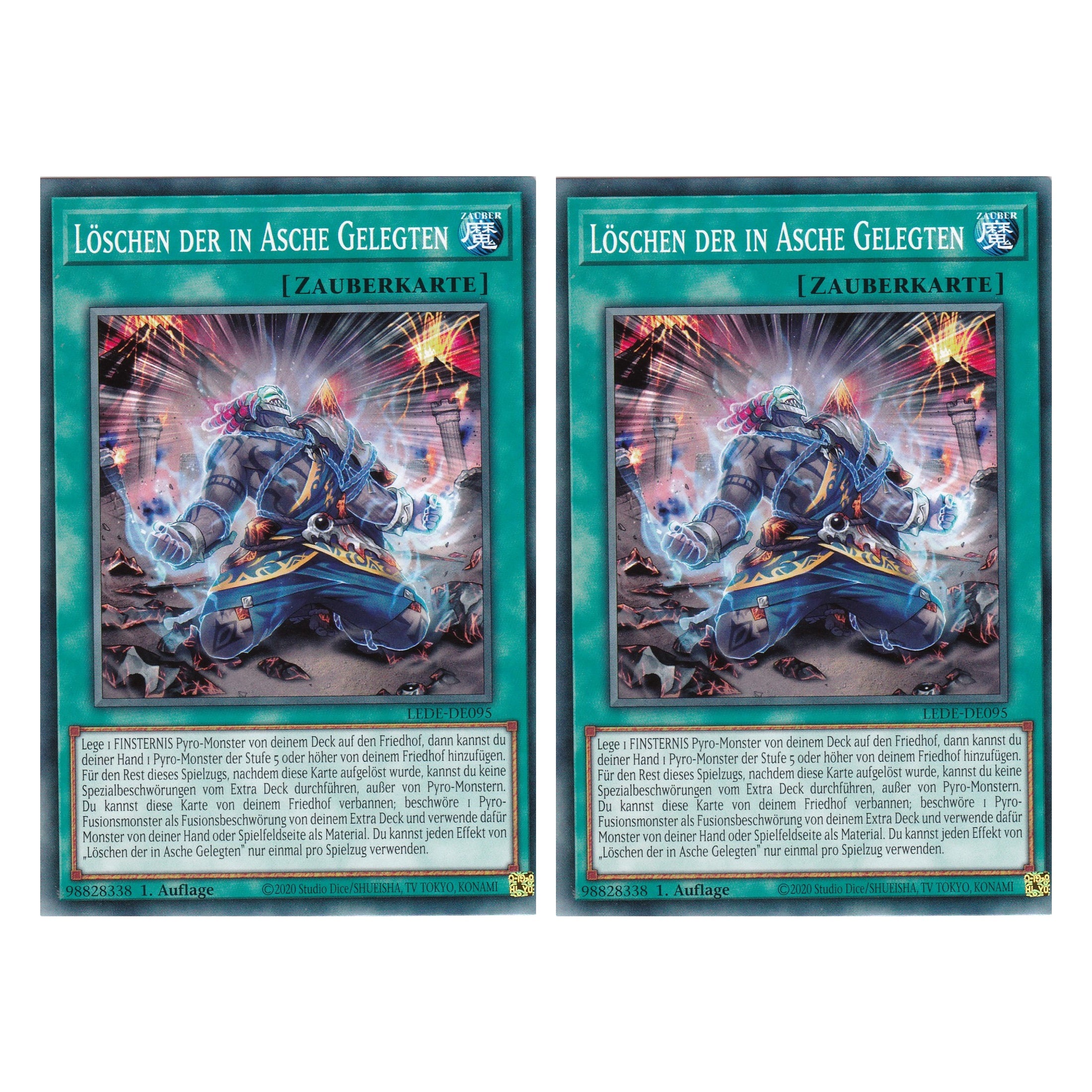 Löschen der in Asche Gelegten - LEDE-DE095 - Common - Deutsch - 1. Auflage - Legacy of Destruction - Duo Set (2 Stück) - Yu-Gi-Oh!