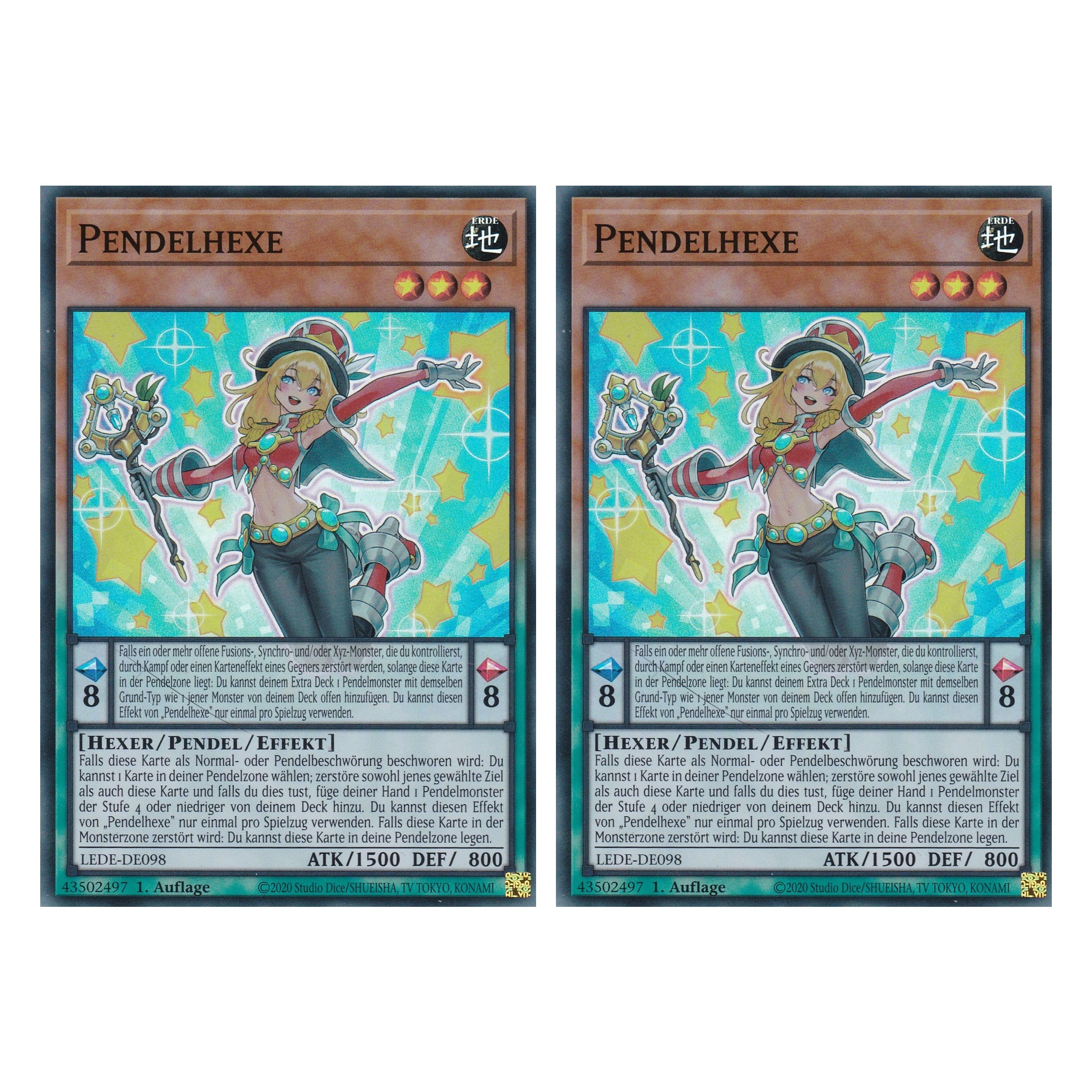 Pendelhexe - LEDE-DE098 - Super Rare - Deutsch - 1. Auflage - Legacy of Destruction - Duo Set (2 Stück) - Yu-Gi-Oh!