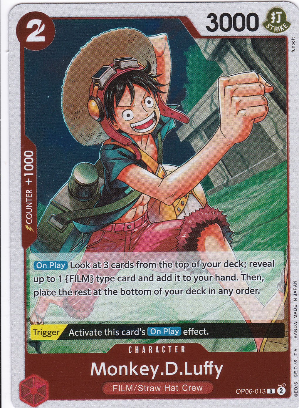 Monkey.D.Luffy (OP06-013) (V.1) - Rare - Wings of the Captain