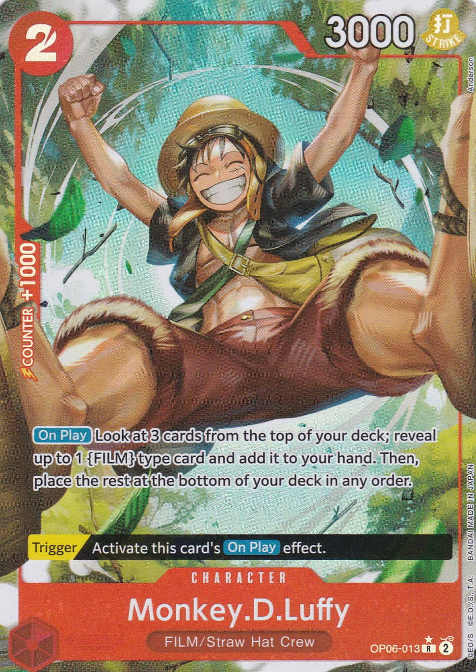 Monkey.D.Luffy (OP06-013) (V.2) - Alternatives Artwork - Rare - Wings of the Captain