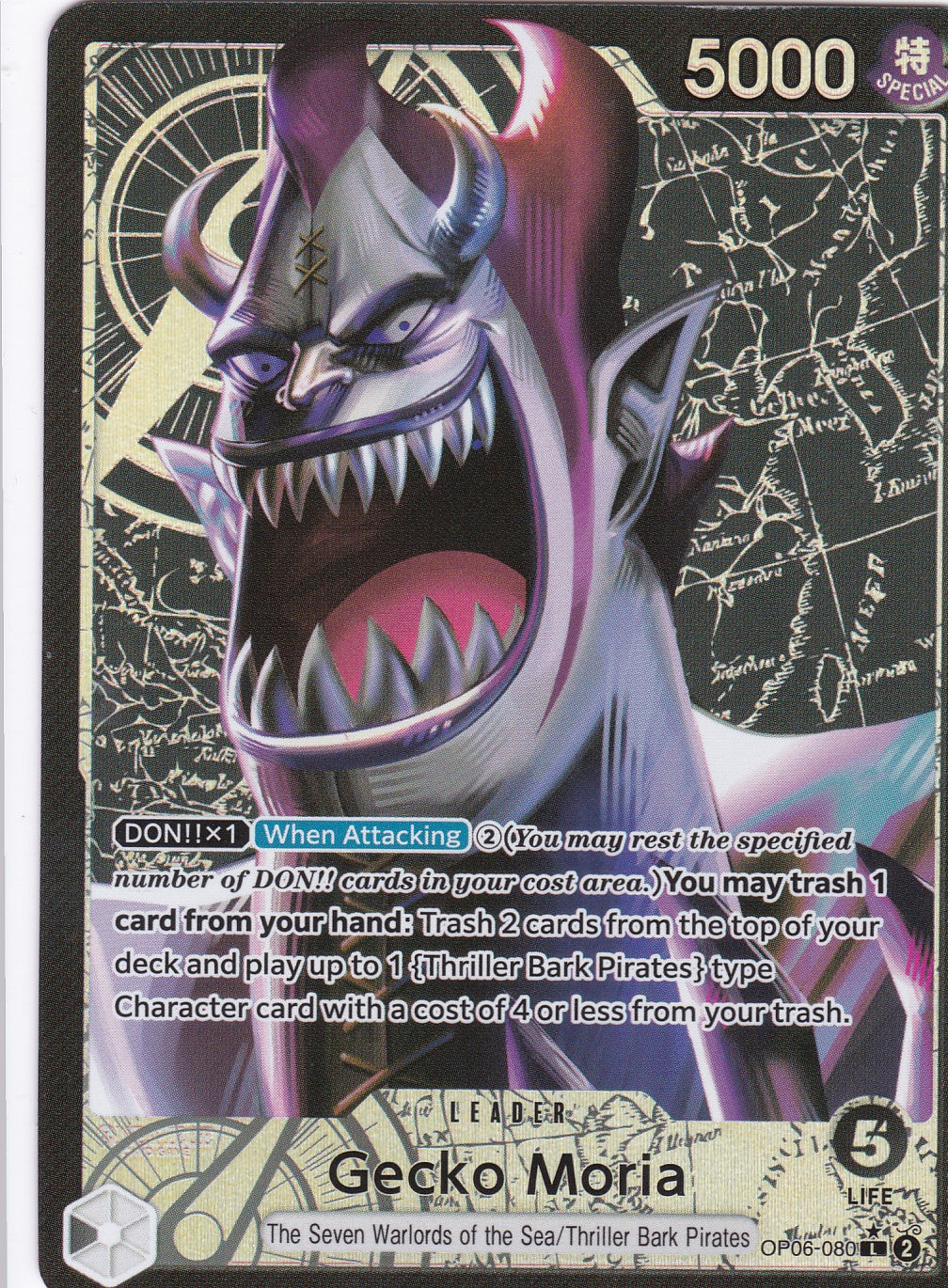 Gecko Moria (OP06-080) (V.2) - Alternatives Artwork - Leader - Wings of the Captain