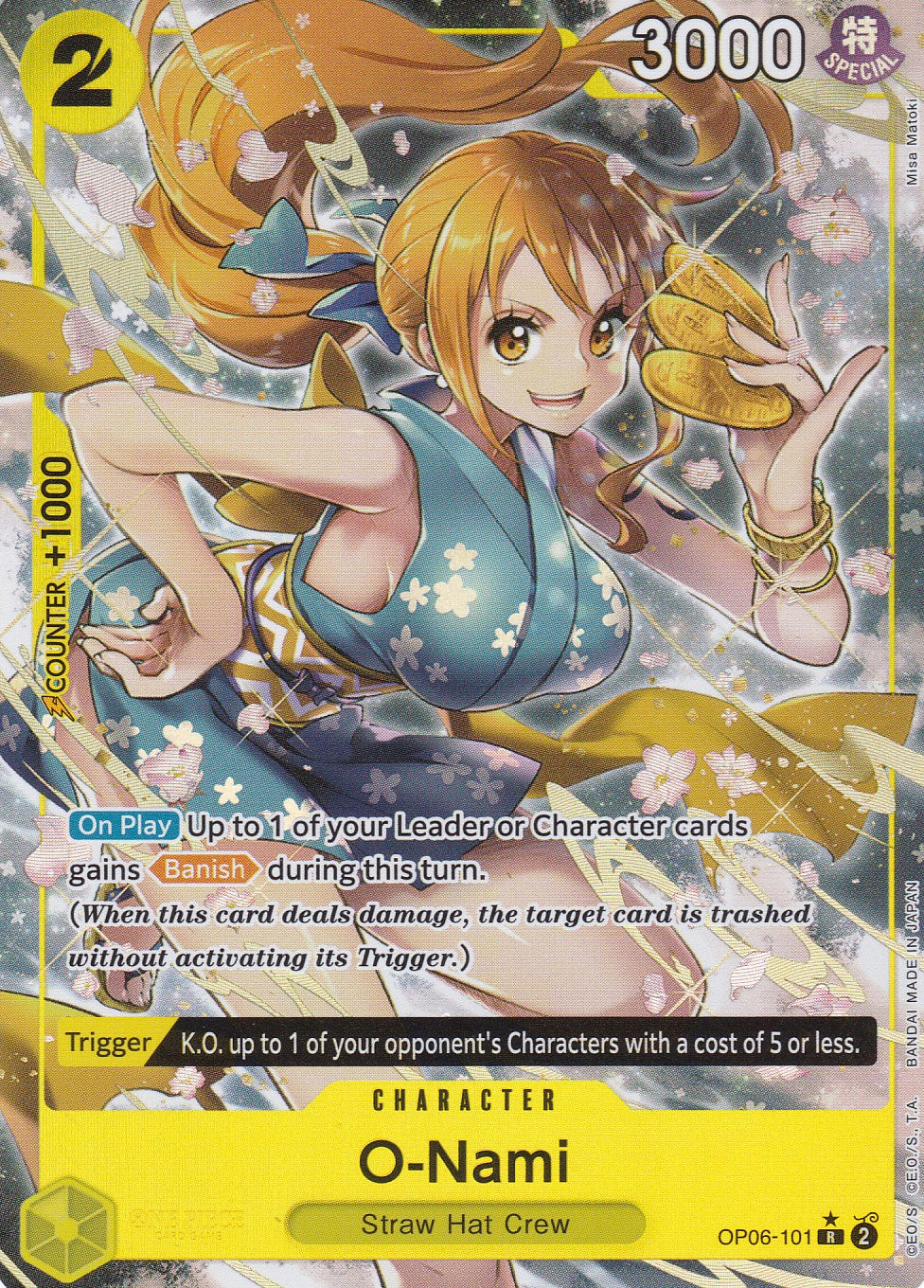 O-Nami (OP06-101) (V.2) - Alternatives Artwork - Rare - Wings of the Captain