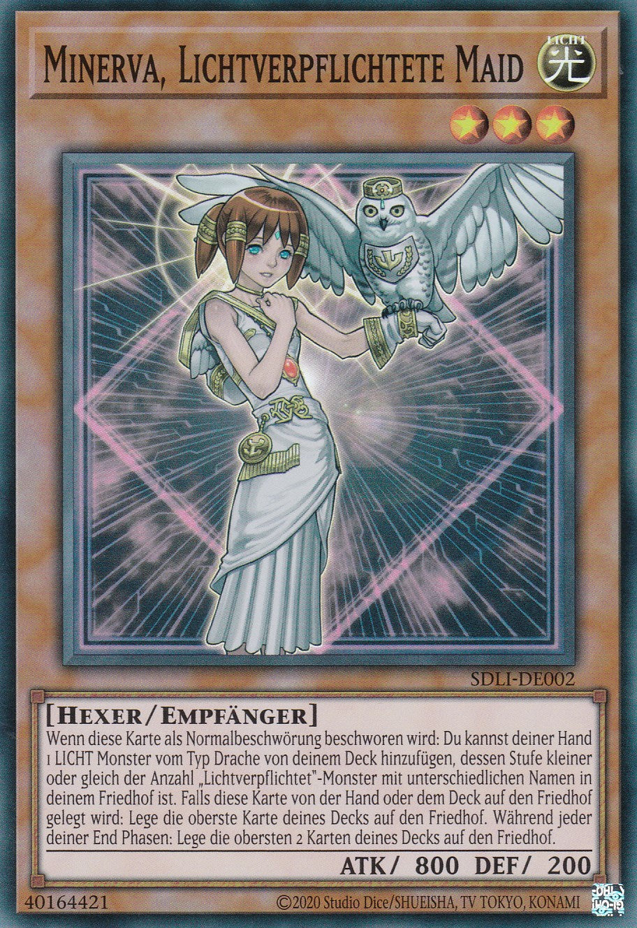 Minerva, Lichtverpflichtete Maid - SDLI-DE002 - Super Rare - Deutsch - Unlimitierte Auflage - Structure Deck: The Realm of Light Einzelkarten