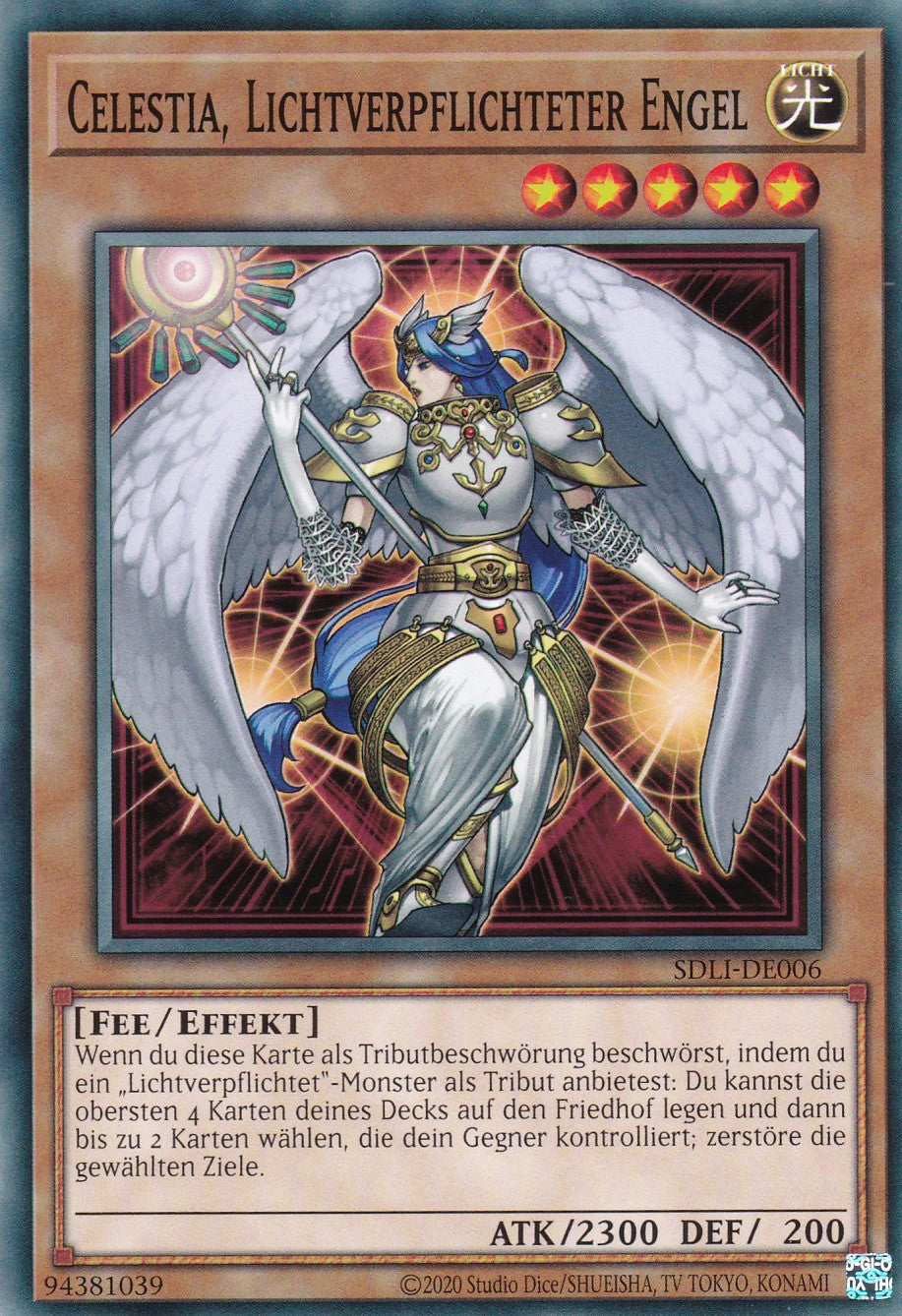 Celestia, Lichtverpflichteter Engel - SDLI-DE006 - Common - Deutsch - Unlimitierte Auflage - Structure Deck: The Realm of Light Einzelkarten