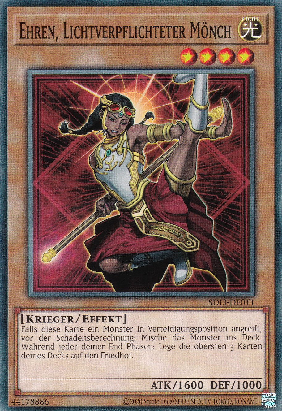 Ehren, Lichtverpflichteter Mönch - SDLI-DE011 - Common - Deutsch - Unlimitierte Auflage - Structure Deck: The Realm of Light Einzelkarten