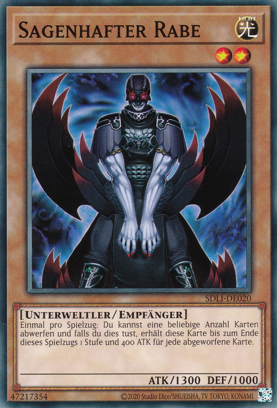 Sagenhafter Rabe - SDLI-DE020 - Common - Deutsch - Unlimitierte Auflage - Structure Deck: The Realm of Light Einzelkarten