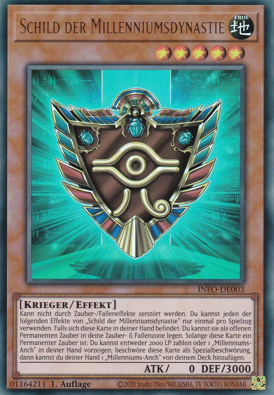 Schild der Millenniumsdynastie - INFO-DE003 - Ultra Rare - Deutsch - 1. Auflage - The Infinite Forbidden