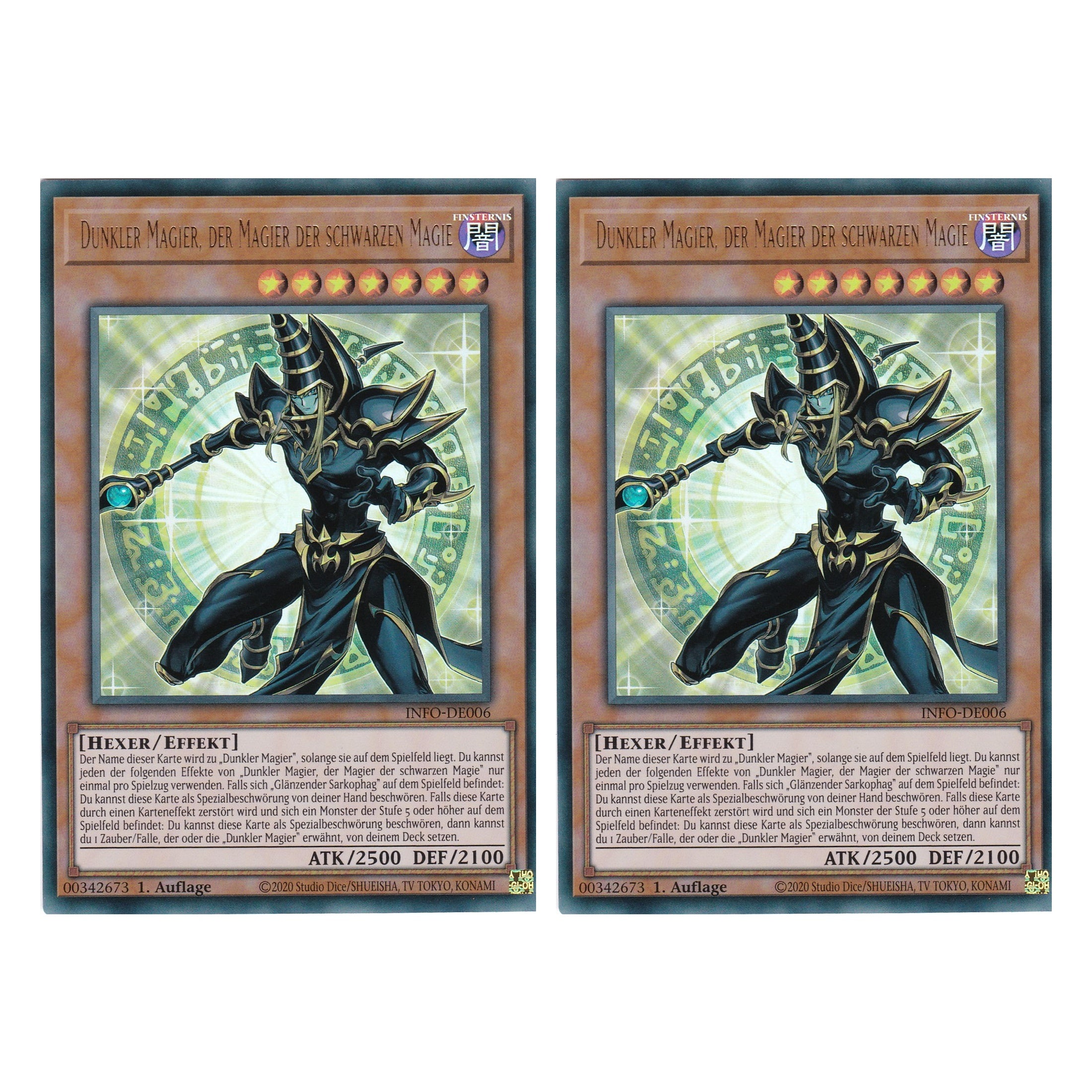Dunkler Magier, der Magier der Schwarzen Magie - INFO-DE006 - Ultra Rare - Deutsch - 1. Auflage - The Infinite Forbidden - Duo Set (2 Stück) - Yu-Gi-Oh!