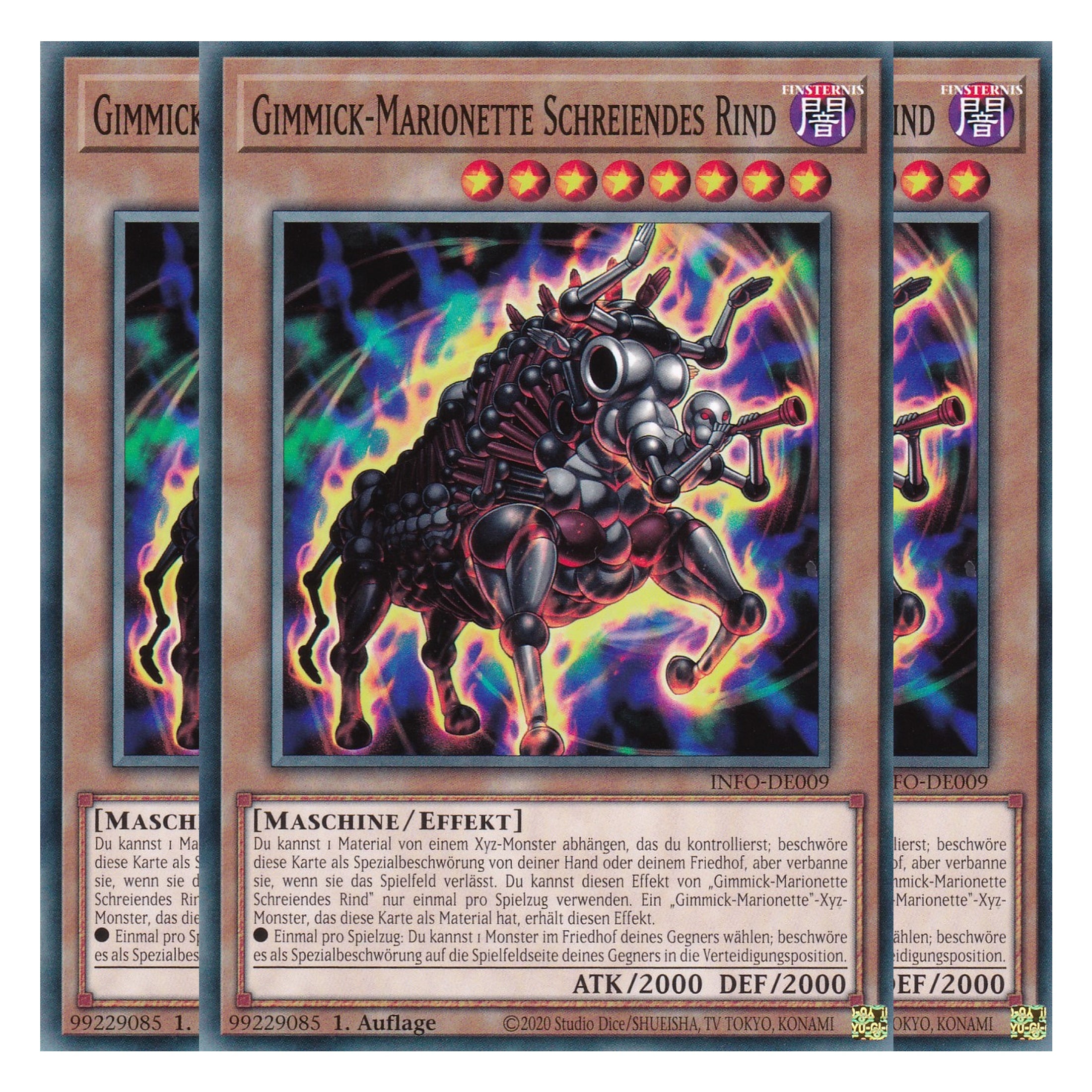 Gimmick-Marionette Schreiendes Rind - INFO-DE009 - Common - Deutsch - 1. Auflage - The Infinite Forbidden - Playset (3 Kopien) - Yu-Gi-Oh!