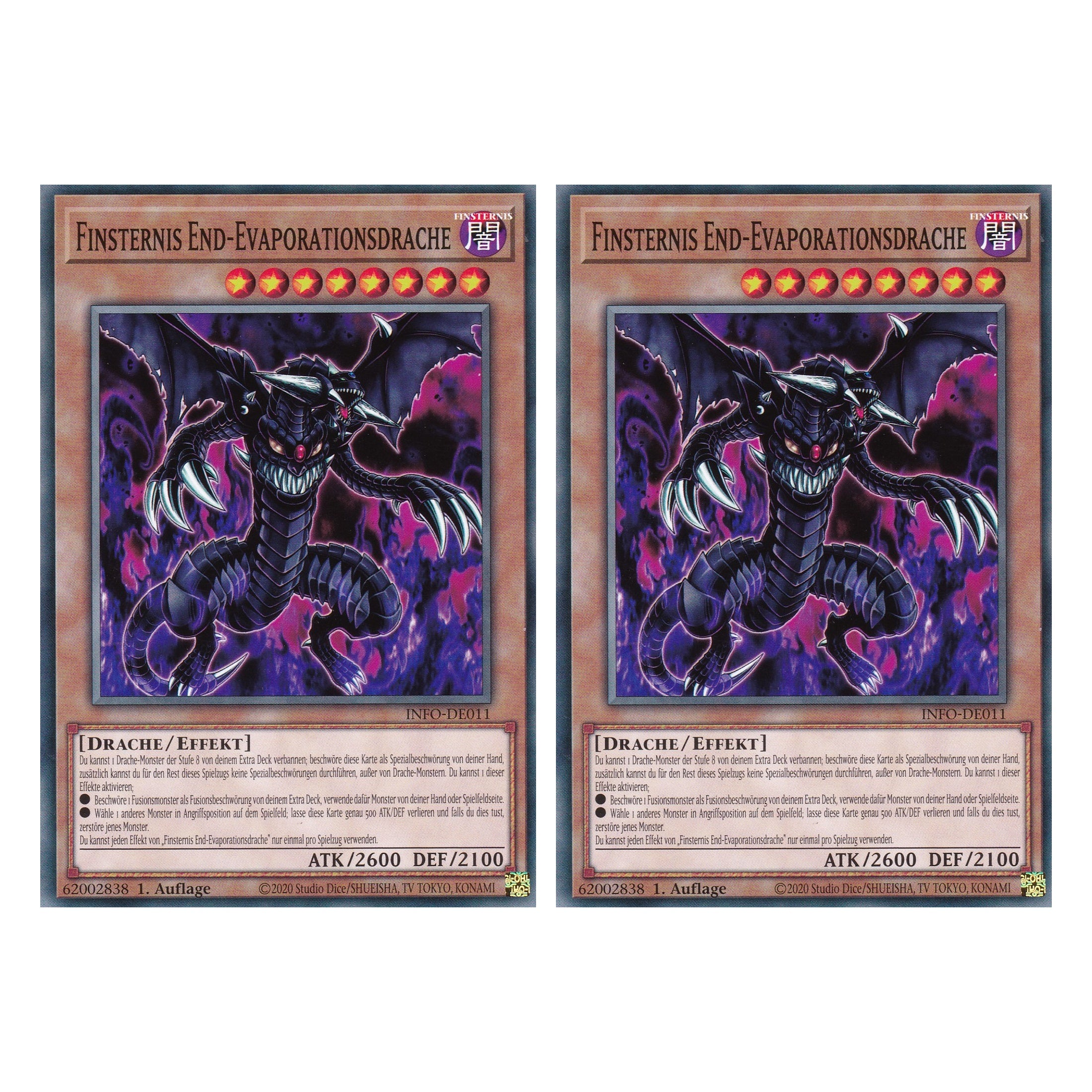 Finsternis End-Evaporationsdrache - INFO-DE011 - Common - Deutsch - 1. Auflage - The Infinite Forbidden - Duo Set (2 Stück) - Yu-Gi-Oh!