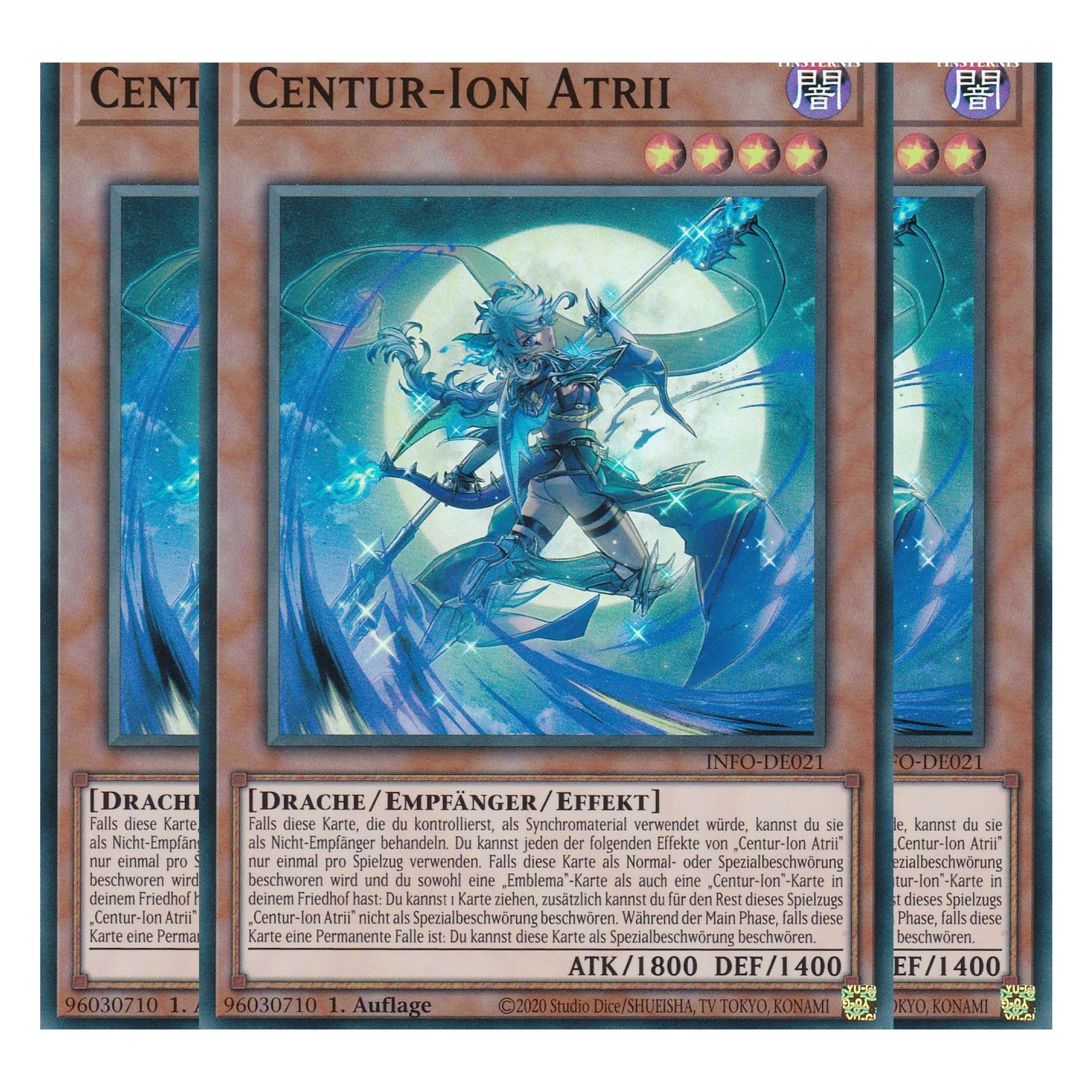 Centur-Ion Atrii - INFO-DE021 - Super Rare - Deutsch - 1. Auflage - The Infinite Forbidden - Playset (3 Kopien) - Yu-Gi-Oh!
