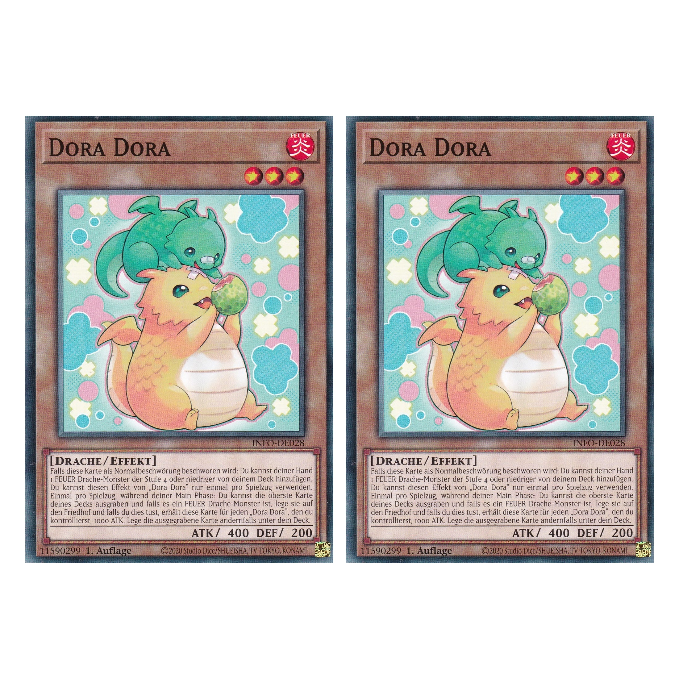 Dora Dora - INFO-DE028 - Common - Deutsch - 1. Auflage - The Infinite Forbidden - Duo Set (2 Stück) - Yu-Gi-Oh!