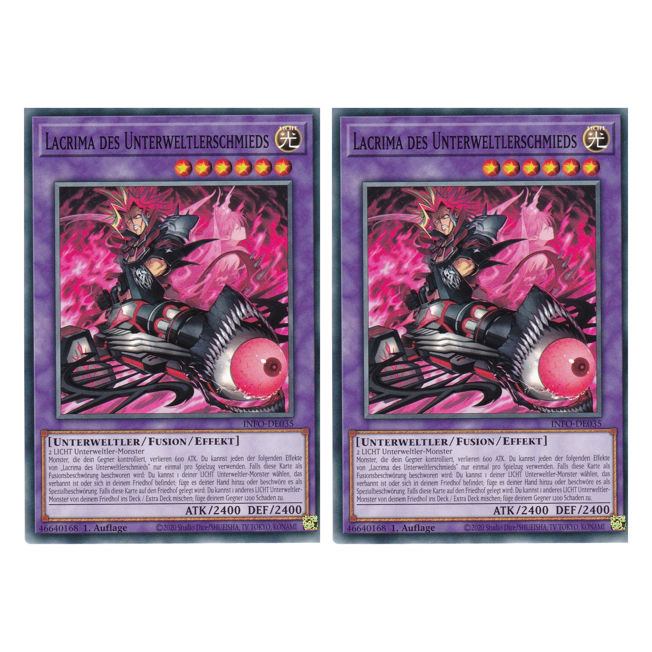 Lacrima des Unterweltlerschmieds - INFO-DE035 - Common - Deutsch - 1. Auflage - The Infinite Forbidden - Duo Set (2 Stück) - Yu-Gi-Oh!