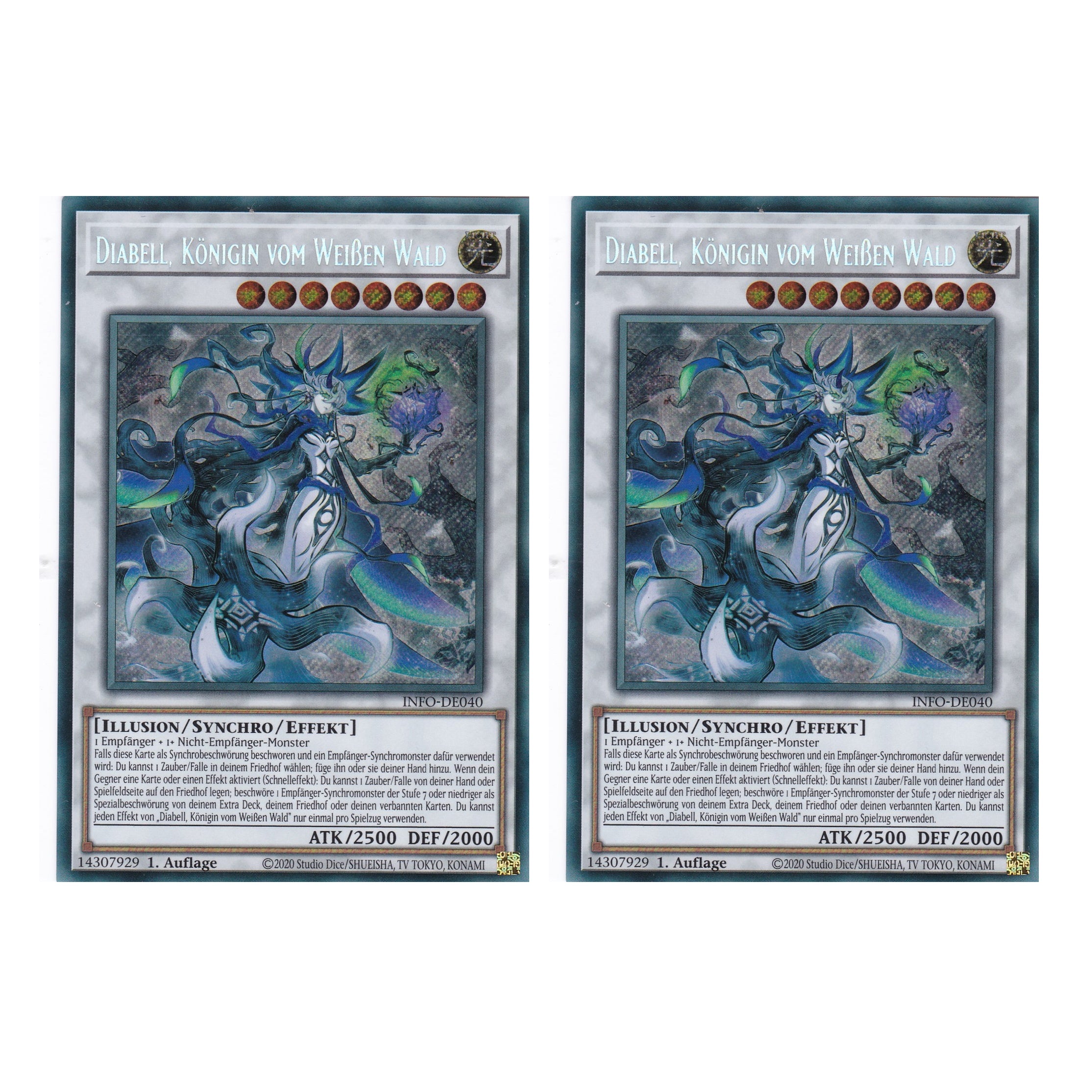 Diabell, Königin vom Weißen Wald - INFO-DE040 - Secret Rare - Deutsch - 1. Auflage - The Infinite Forbidden - Duo Set (2 Stück) - Yu-Gi-Oh!