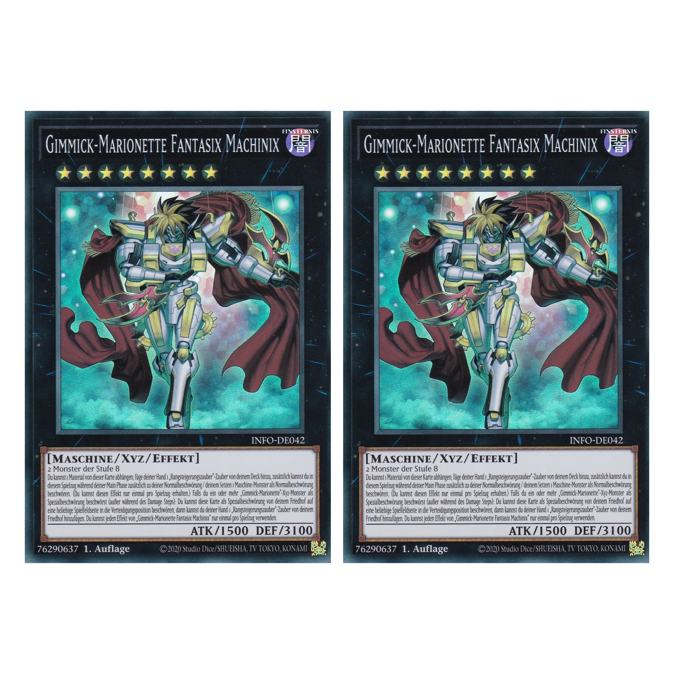 Gimmick-Marionette Fantasix Machinix - INFO-DE042 - Super Rare - Deutsch - 1. Auflage - The Infinite Forbidden - Duo Set (2 Stück) - Yu-Gi-Oh!
